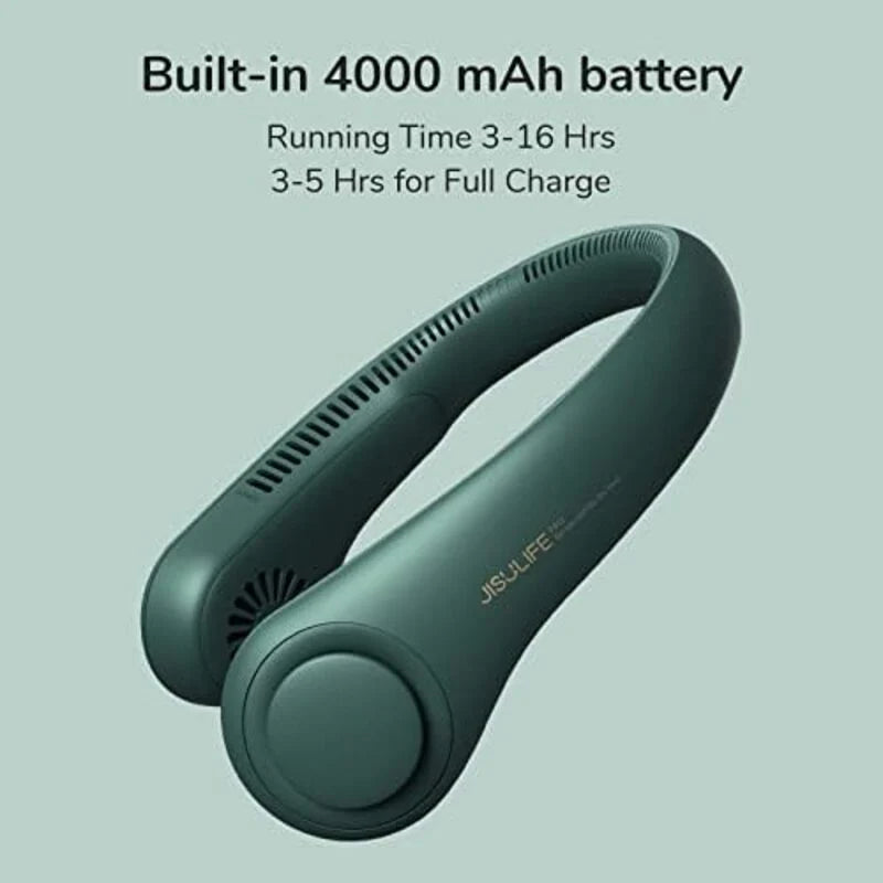 A hands-free bladeless portable neck fan is a wearable device that provides cooling airflow around the neck and face. It is bladeless, meaning that it uses a turbine to create airflow, instead of a traditional fan blade. This makes it safer to use, especially for children and people with long hair.

Hands-free bladeless portable neck fans are lightweight and comfortable to wear, and they can be used for a variety of activities, such as commuting, traveling, working out, and running errands. They are also a 