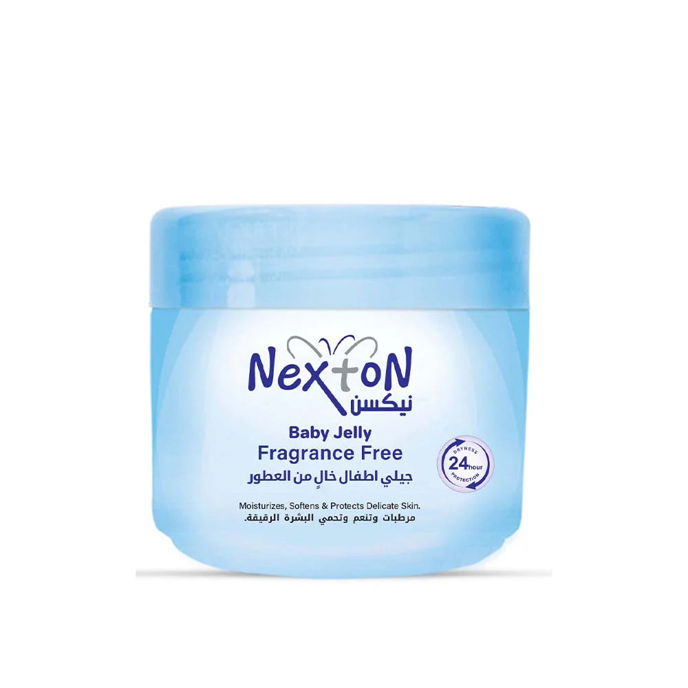 Nexton Baby Petroleum Jelly Cream is scientifically formulated to gently care for the sensitive skin of babies. This mild, fragrance-free cream is quickly absorbed and nourishes the delicate skin of infants. Its protective barrier shields the skin from harm, locking in moisture and providing 24-hour protection. The hypoallergenic formula is gentle and safe for babies' soft and delicate skin.