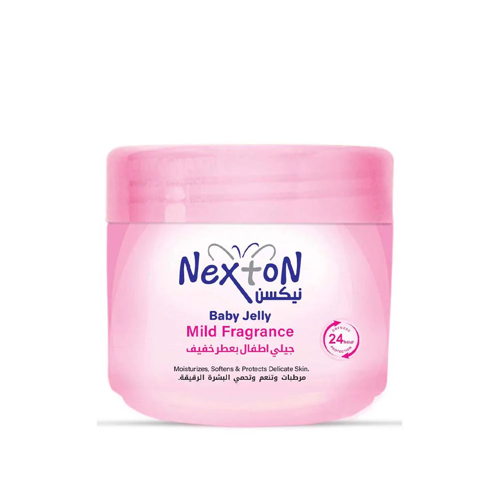 Nexton Baby Petroleum Jelly Cream is scientifically formulated to gently care for the sensitive skin of babies. This mild, fragrance-free cream is quickly absorbed and nourishes the delicate skin of infants. Its protective barrier shields the skin from harm, locking in moisture and providing 24-hour protection. The hypoallergenic formula is gentle and safe for babies' soft and delicate skin.