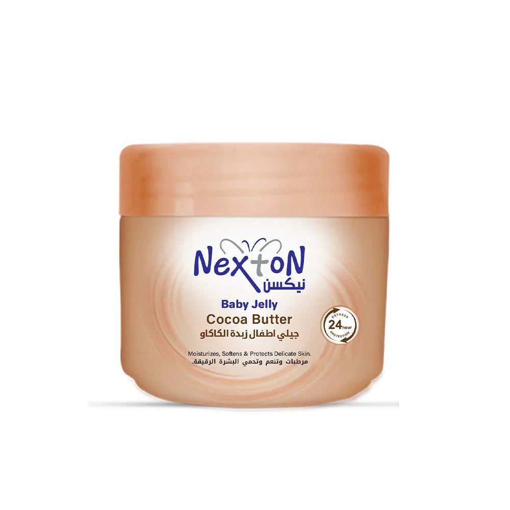 Nexton Baby Petroleum Jelly Cream is scientifically formulated to gently care for the sensitive skin of babies. This mild, fragrance-free cream is quickly absorbed and nourishes the delicate skin of infants. Its protective barrier shields the skin from harm, locking in moisture and providing 24-hour protection. The hypoallergenic formula is gentle and safe for babies' soft and delicate skin.