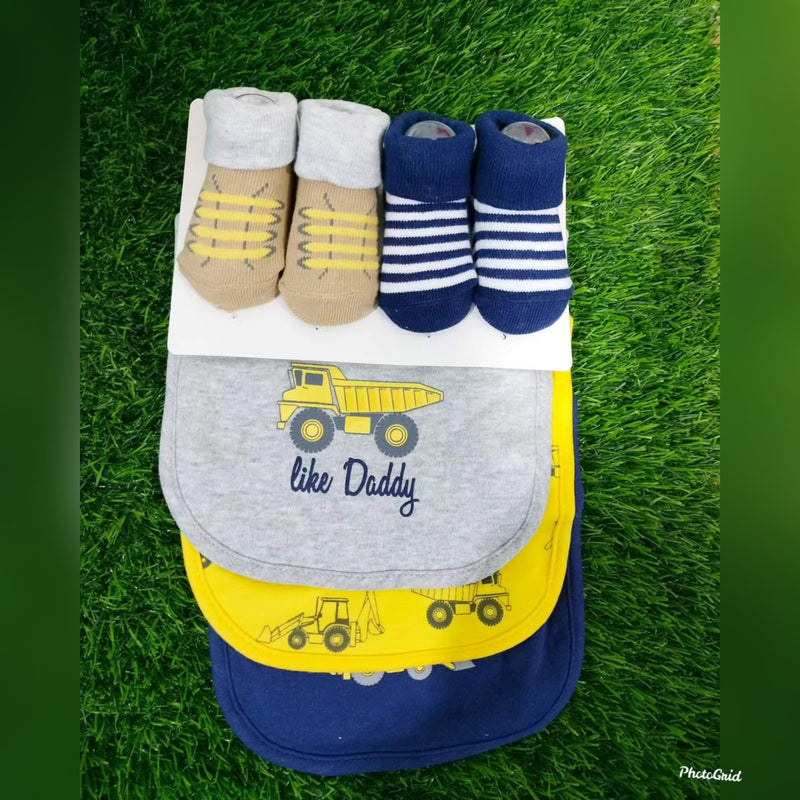 BABY BIBS-HUDSON BRAND-PACK OF 5