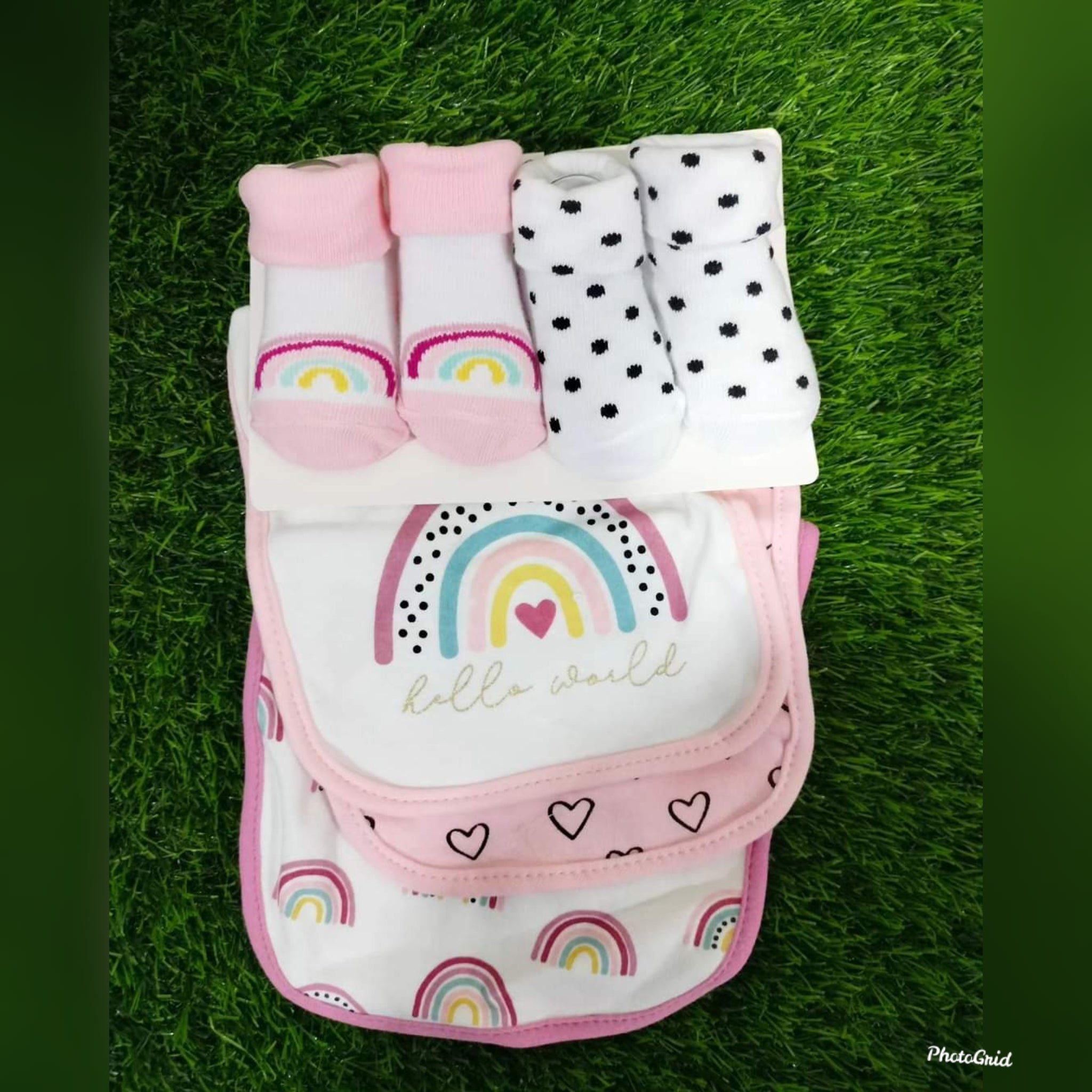 BABY BIBS-HUDSON BRAND-PACK OF 5