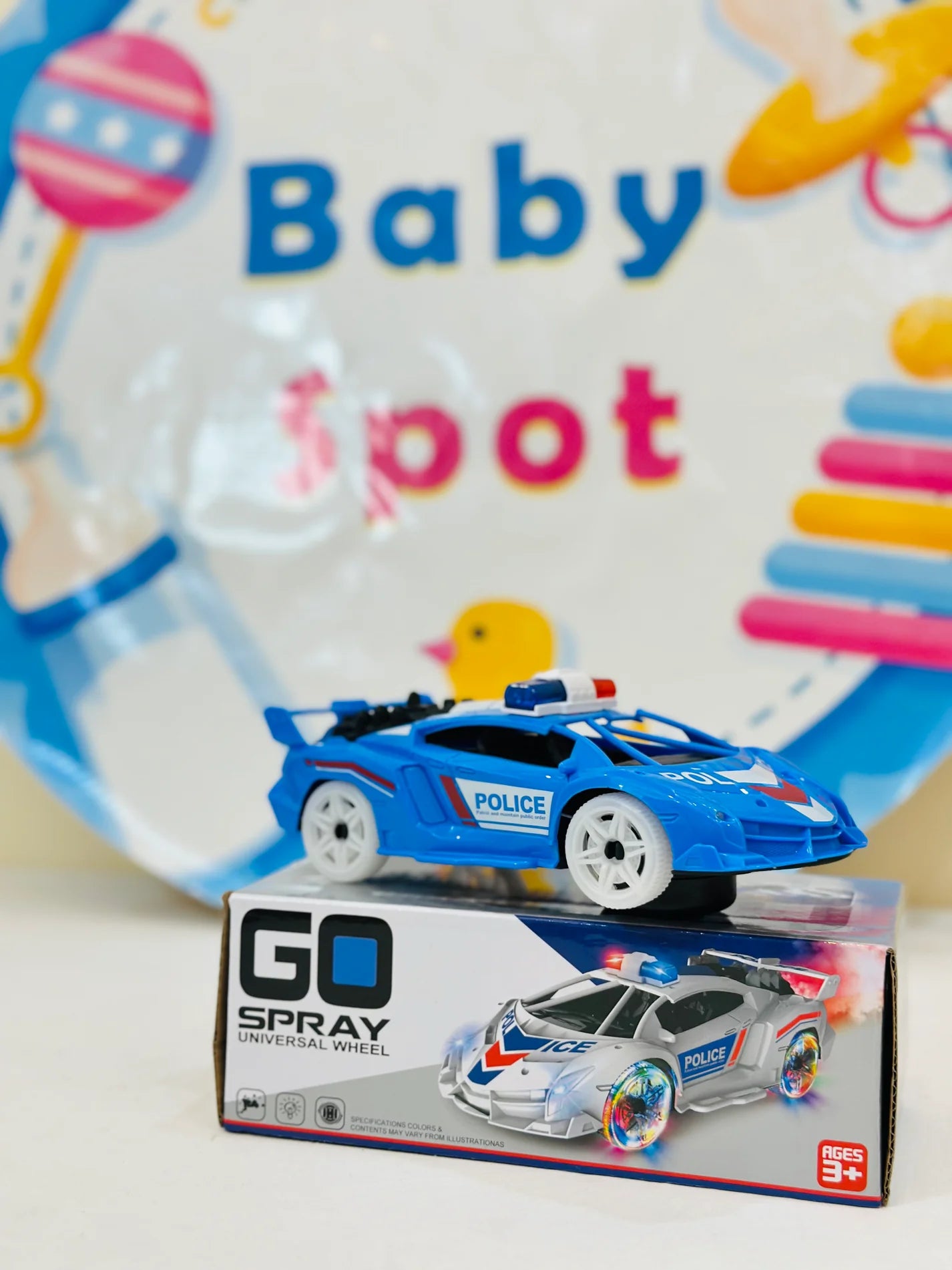 Police Car with Tail Spray – Action-Packed Chase Begins! 🚓💨