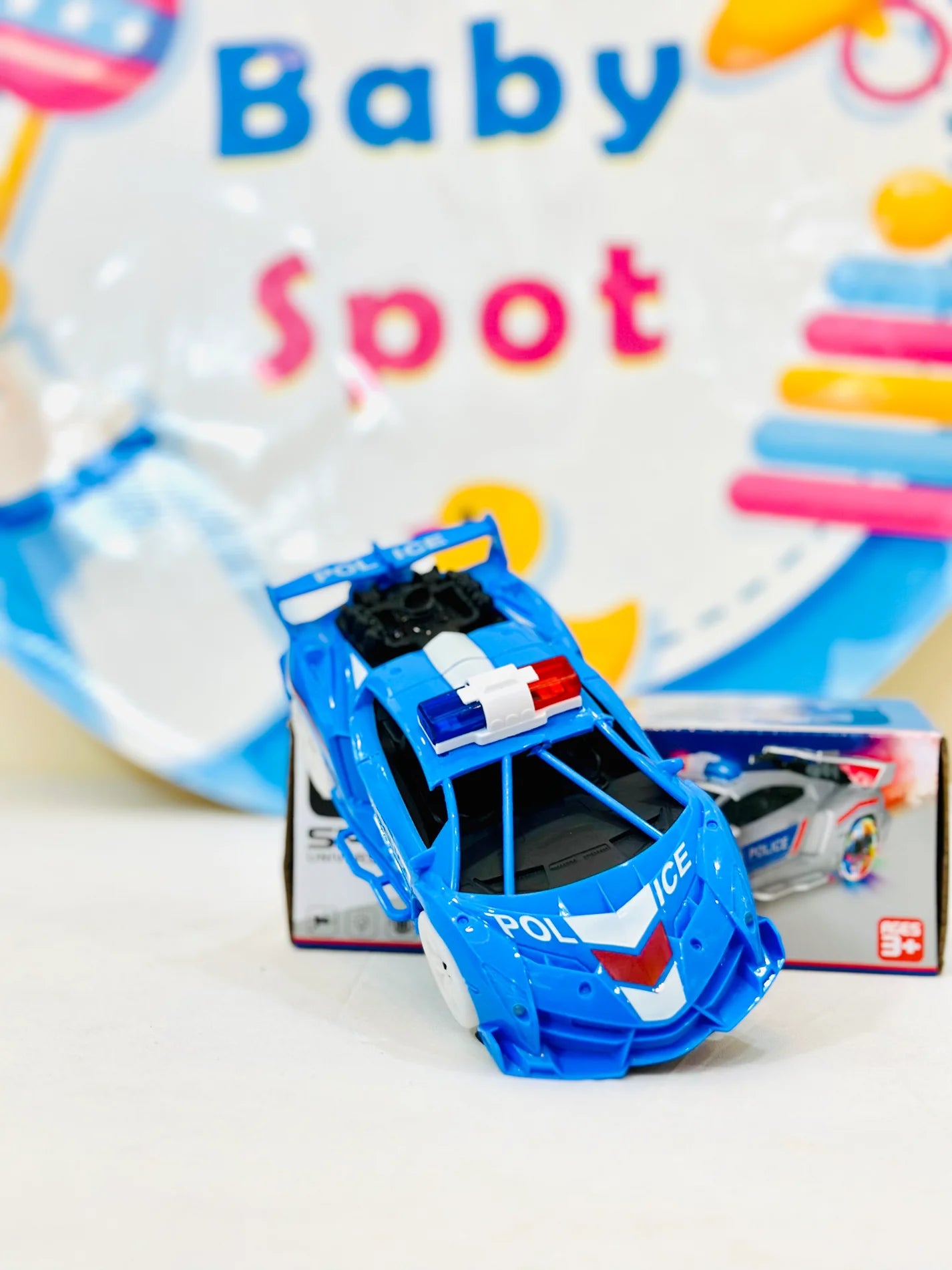 Police Car with Tail Spray – Action-Packed Chase Begins! 🚓💨