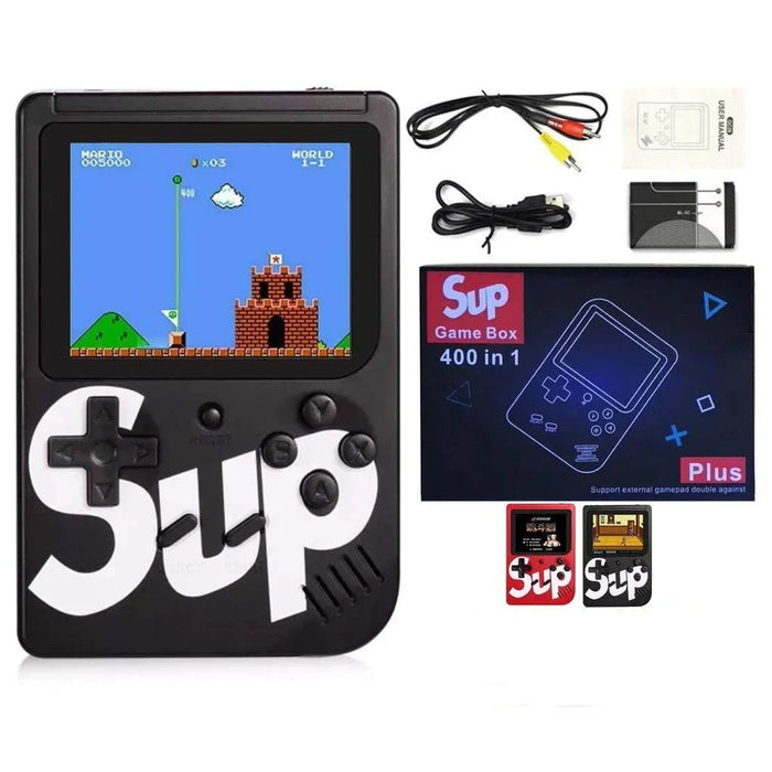 Sup Game Box – Retro Gaming Fun Anytime, Anywhere! 🎮✨

Relive the nostalgia of classic gaming with the&nbsp;Sup Game Box, packed with&nbsp;400 built-in retro games&nbsp;that guarantee endless fun! Whether you're a collector, a retro game lover, or looking for the perfect gift for kids, this handheld console is a must-have.

🌟&nbsp;Why You'll Love It?

🎮&nbsp;400 Classic Games&nbsp;– Enjoy a variety of&nbsp;timeless arcade and adventure games.
📺&nbsp;TV Connectivity&nbsp;– Play on a&nbsp;big screen&nbsp;