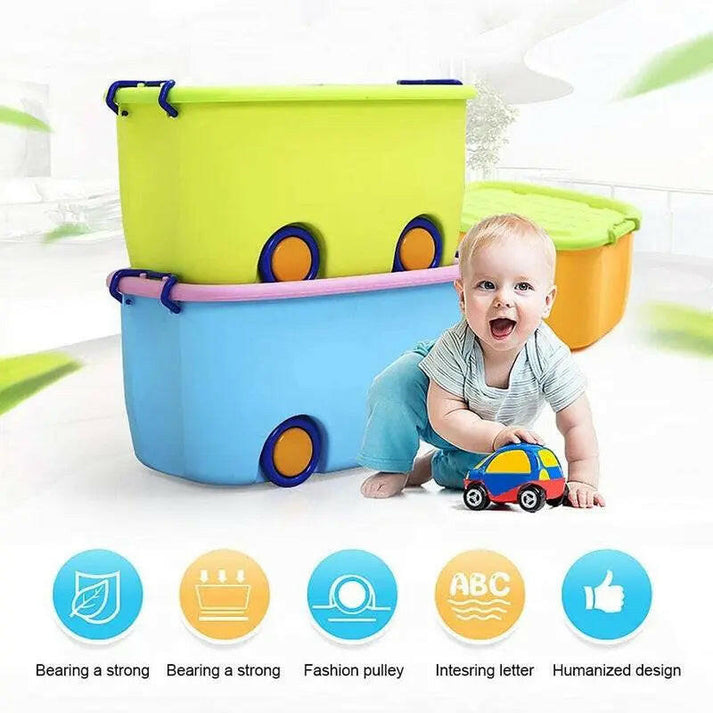 ✨ Multi-Purpose Extra Large Storage Box with Wheels ✨
Perfect for baby toys, clothes, school items & more 🧸👕📚

✅ Kid-Friendly Design – Soft edges, smooth plastic & fun colors
✅ Easy to Move – Comes with detachable wheels for smooth rolling
✅ Stackable Storage – Secure lids with latch handles for easy stacking
✅ Premium Quality Plastic – Durable & long-lasting
✅ Spacious Size – 22" Length x 12" Width x 12" Height
✅ Available in 6 beautiful colors: Green, Orange, Peach, Blue, Pink, Purple 🎨

📦 Ideal for: