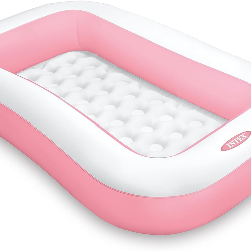 🌊 Dive into fun with our complete range of baby swimming pools! 🏊♂️ From colorful designs to safe, sturdy materials, we have everything you need to keep your little one cool and entertained this summer. 💦 Perfect for backyard playdates and family gatherings. Discover our collection now and make a splash! 🌞👶&nbsp;

65.5" L x 39.5" W x 11" H (1.66m x 1.00m x 28cm) Inflated.
12ga (0.30mm) Vinyl.
Soft Inflatable Floor.
Good for use on balconies and terraces.
Capacity 6.5" (17cm) of wall height 24 gal (90L)