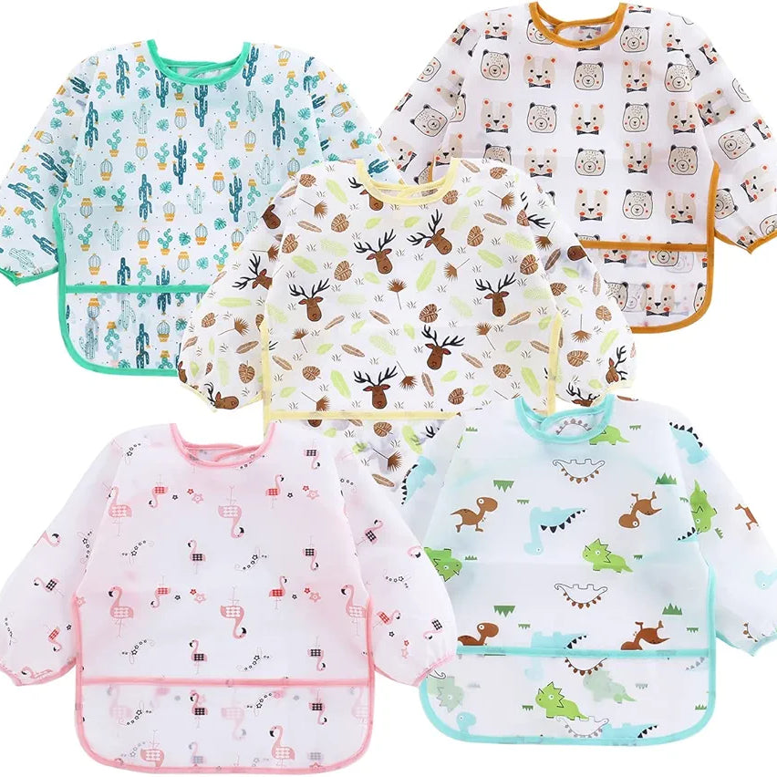 Full-Sleeve Apron Baby Bibs