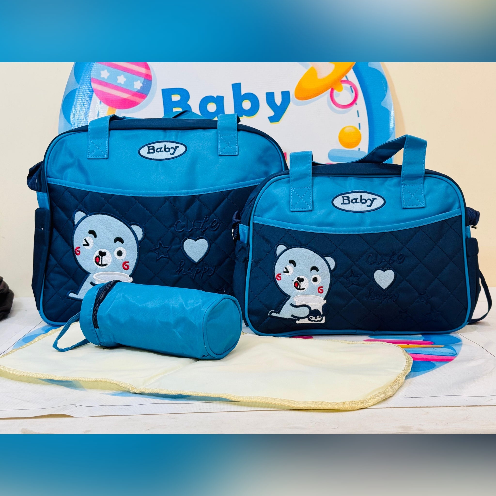 - 🎒 Baby Bag Set – The perfect solution for parents on the go! 
- Includes: 
 - 1 Large Size Bag for all essentials 
 - 1 Small Size Bag for quick trips 
 - 1 Feeder Cover to keep bottles safe 
 - 1 Changing Sheet for hygiene anywhere 
- Stylish and practical design with adorable details! 
- Available now at www.babyspotofficial.pk

#BabyBagSet #BornBabyEssentials #ParentingMadeEasy #BabyCare #TravelWithBaby #BabySpot