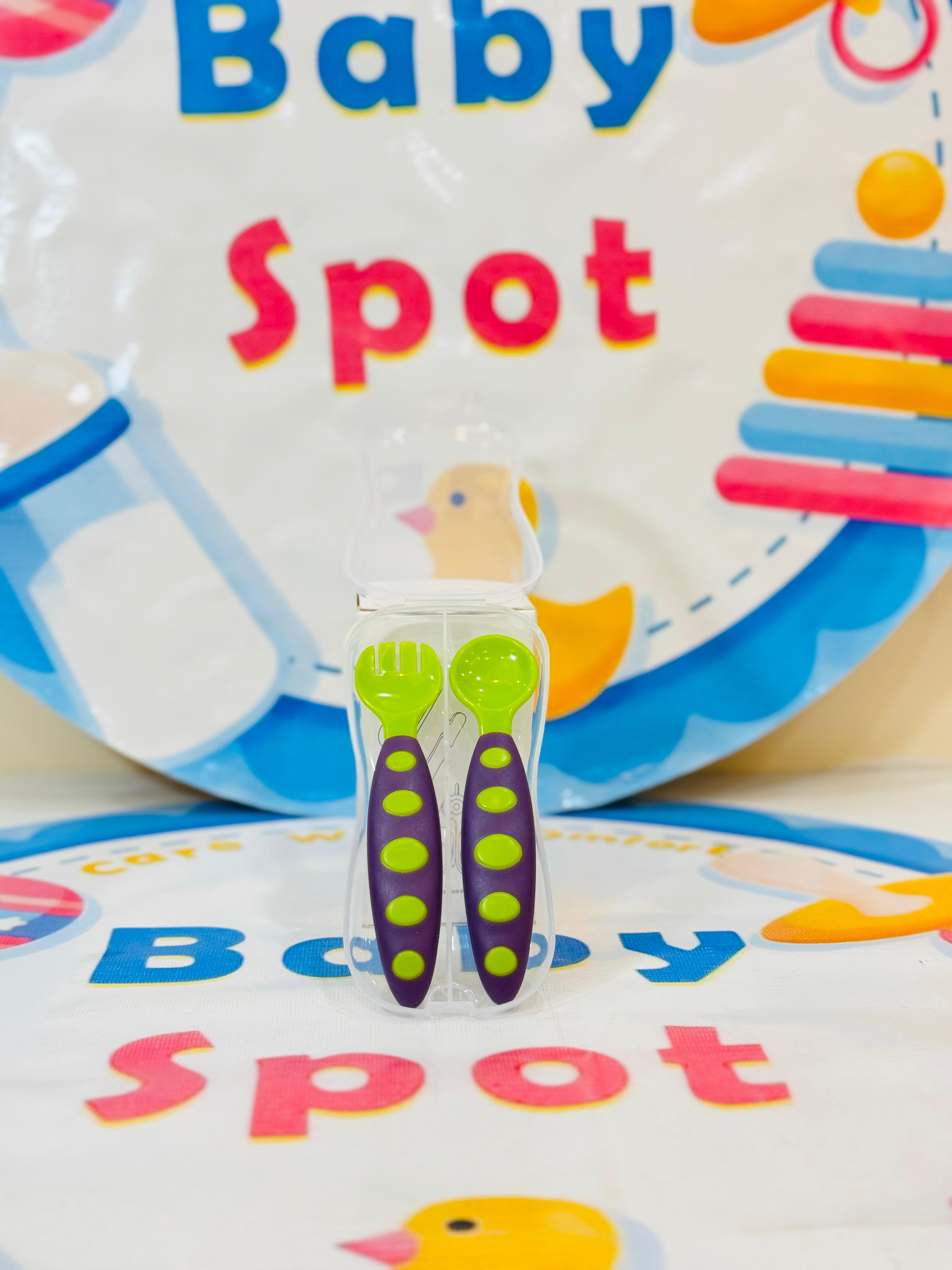 Branded Premium Range Baby Feeding Spoon & Fork Set

Product Features:

🍴 Premium Quality: Durable and made with safe materials for your baby’s feeding needs.

💧 BPA-Free: Ensures your baby’s safety and hygiene during mealtime.

🌈 Attractive Design: Bright and colorful set to make feeding fun and engaging.

👶 Baby-Friendly: Designed for tiny hands with easy-to-grip handles.

✅ Versatile Use: Perfect for purees, solids, and more as your baby grows.

🎁 Gift-Ready: An excellent addition to any baby essent