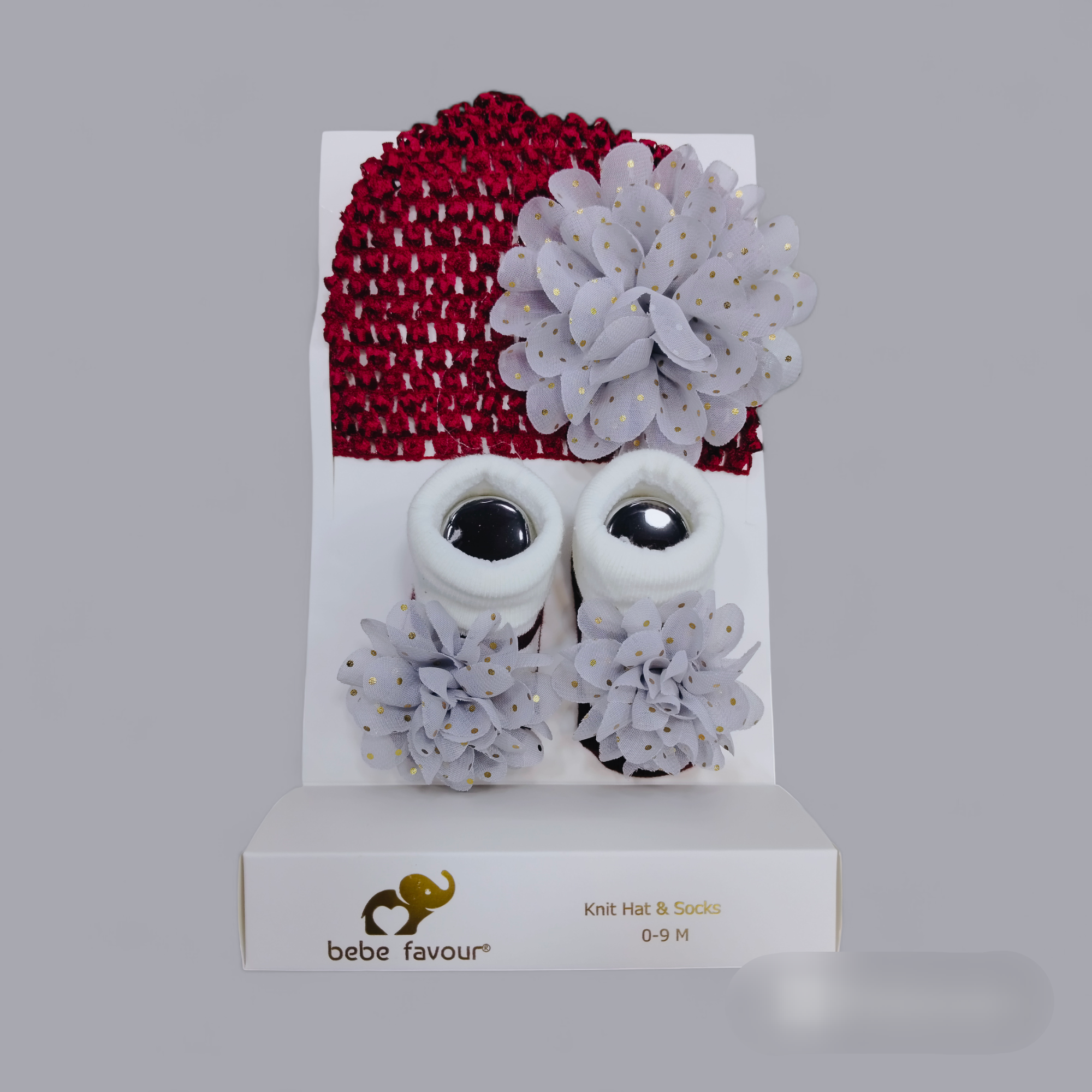 baby turban cap set red