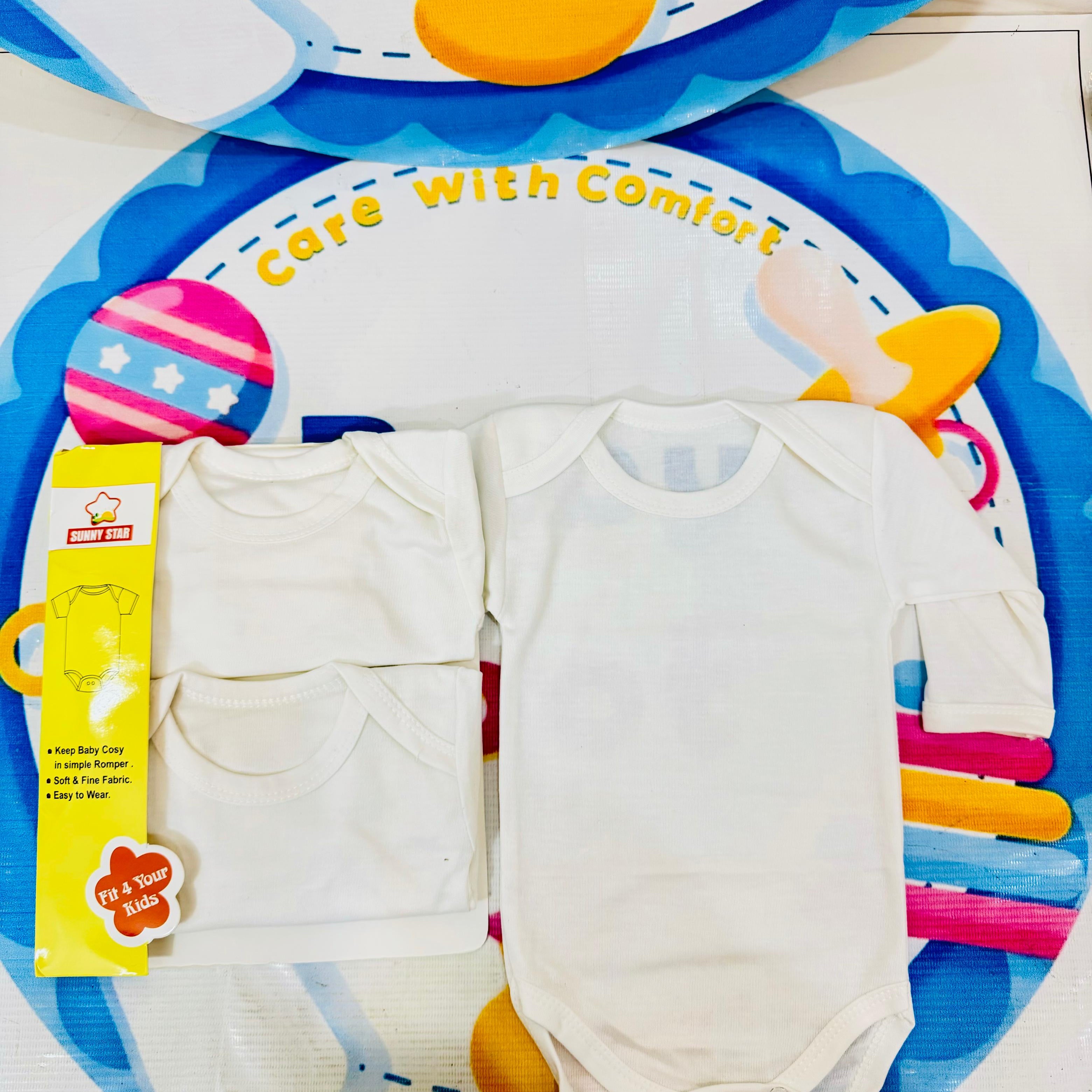 Branded Premium Baby Inner Bodysuit – Full Sleeve (Pack of 3)

Give your little one the softness and warmth they deserve with our Premium Full-Sleeve Baby Bodysuits. Designed for comfort, convenience, and everyday wear, these bodysuits are a must-have for newborns and infants. Whether worn alone or as a cozy inner layer, they’ll keep your baby snug and happy all day long.

Why You’ll Love Them:

💖 Ultra-Soft & Gentle – Made from premium cotton that’s breathable and hypoallergenic, perfect for your baby’s d
