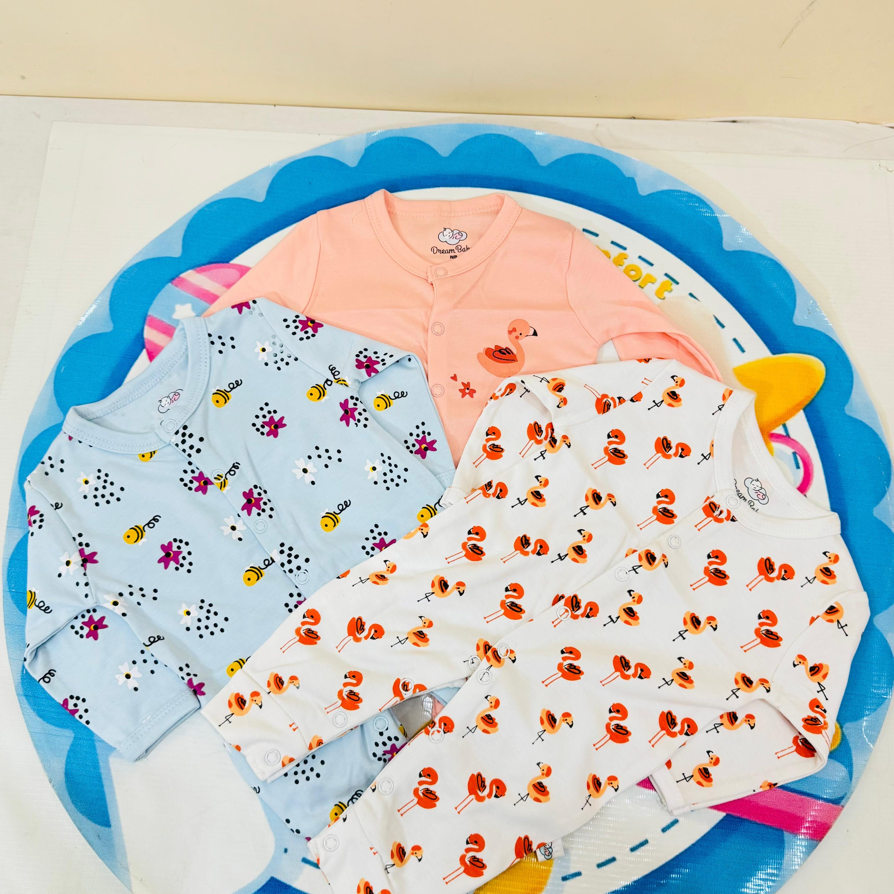 Dream Baby® Premium 3-Piece Sleepsuits / Rompers Set – 100% Cotton Comfort for Newborns

Wrap your newborn in pure softness with the Dream Baby® premium 3-piece romper set, specially designed to keep your little one cozy, comfortable, and stylish from day one. Made with 100% breathable cotton, these baby sleepsuits are gentle on sensitive skin and perfect for both day and night.

Why parents in Pakistan love it:

Trusted Brand: Dream Baby® is known for premium-quality babywear globally

Set of 3 Rompers: A 