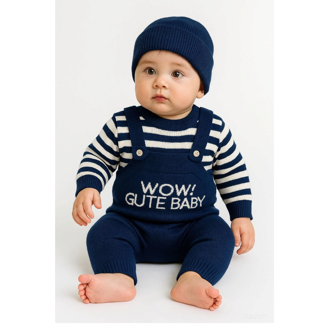 Imported Woolen Baby Rompers with cap