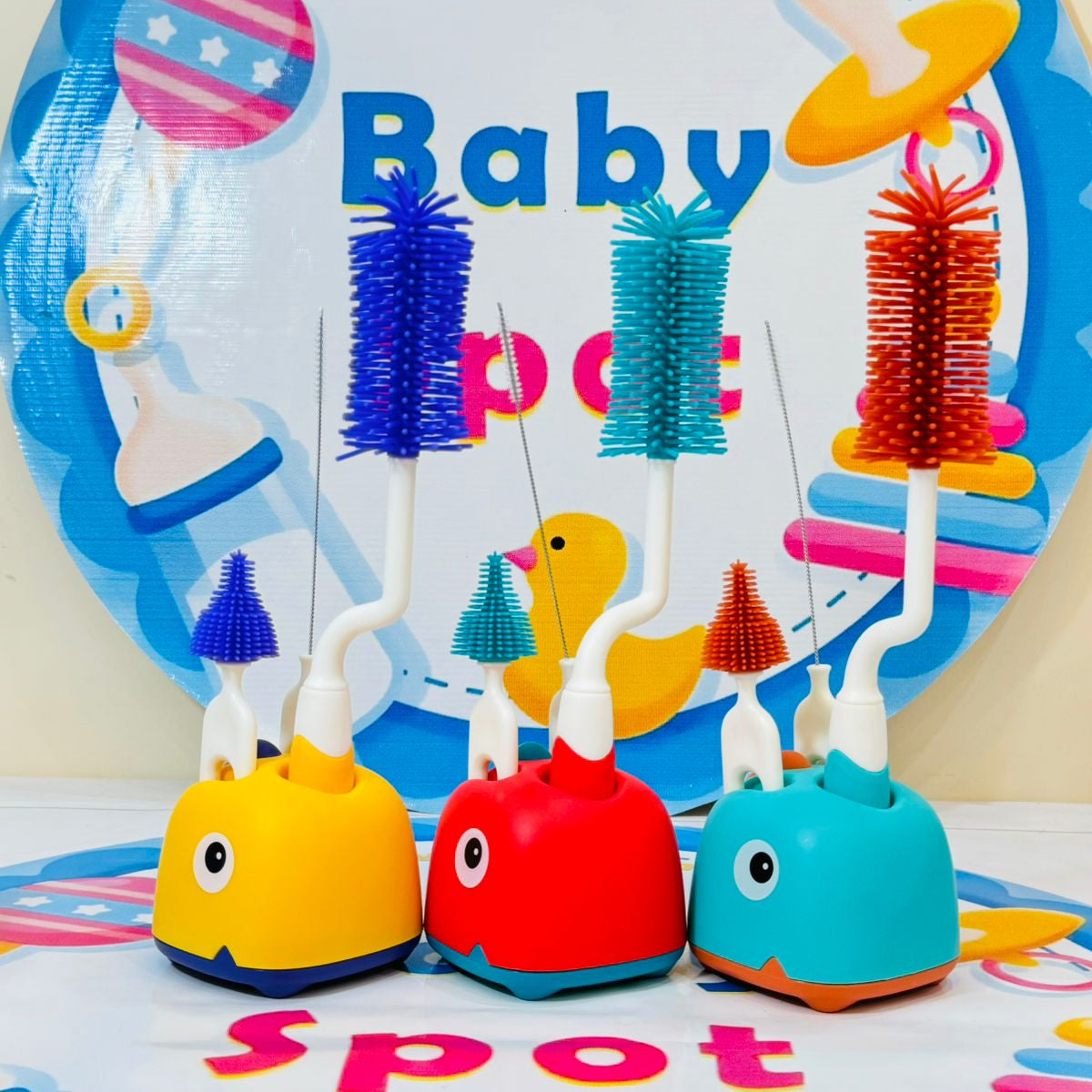 🍼 Original Imported Baby Silicone Feeder Brushes Set 🍼

High-quality silicone brushes for easy and effective cleaning

Comes with a stand for organized and hygienic storage

Available in 3 beautiful colors to match your baby essentials

Gentle on feeders yet tough on stains, ensuring thorough cleaning

Quality guaranteed for your peace of mind

💰 Price: 1450 Rs
🚚 Delivery Time: 2-5 days
📲 For orders: WhatsApp at 03117399001, DM us, or visit babyspotofficial.pk

#FeederBrushSet #BabyCareEssentials #Impo