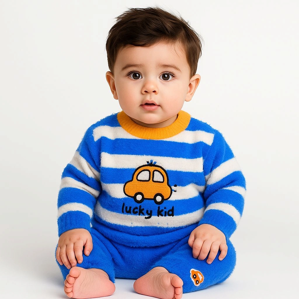 Baby Rabbit wool Pajama Suits – Winter Collection(0-3 months)❄️