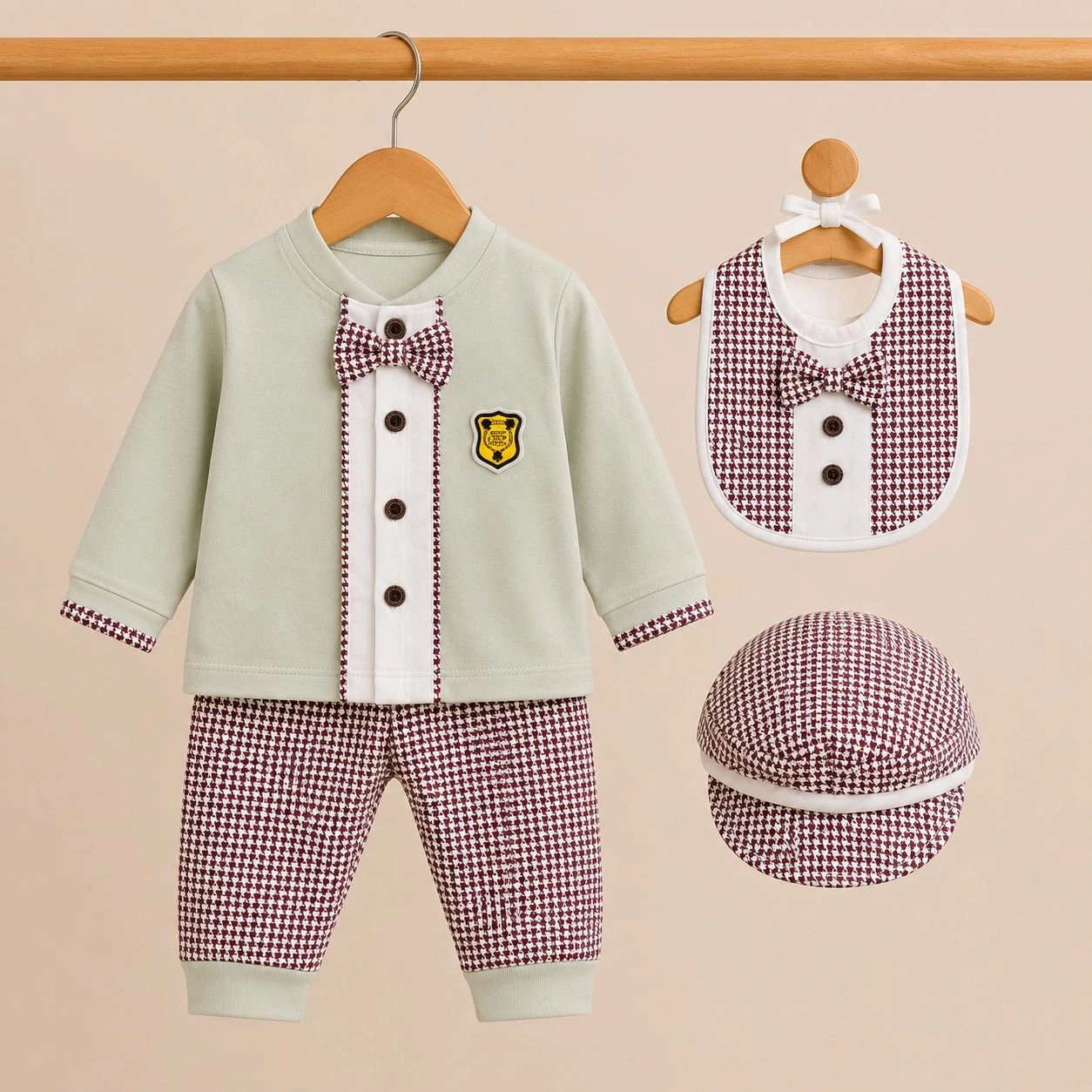 ✨ Just Born 4-Piece Baby Dress Set(0-3 month)✨