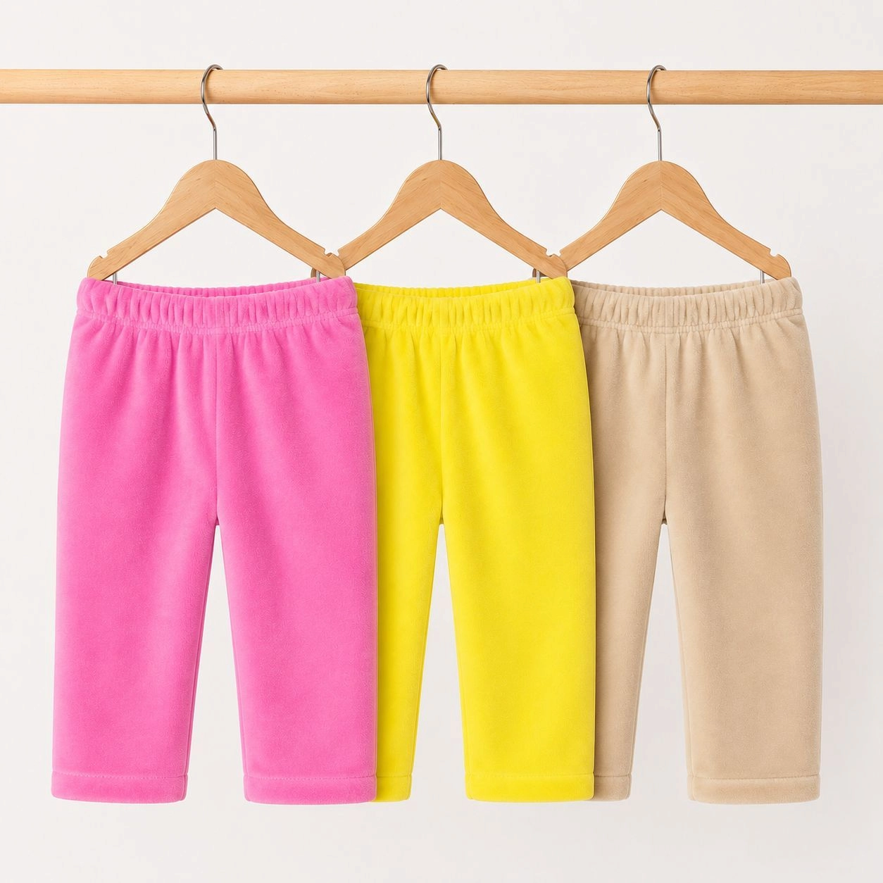 Imported Pack of 3 Velvet Baby Pajamas(0-6 months)
