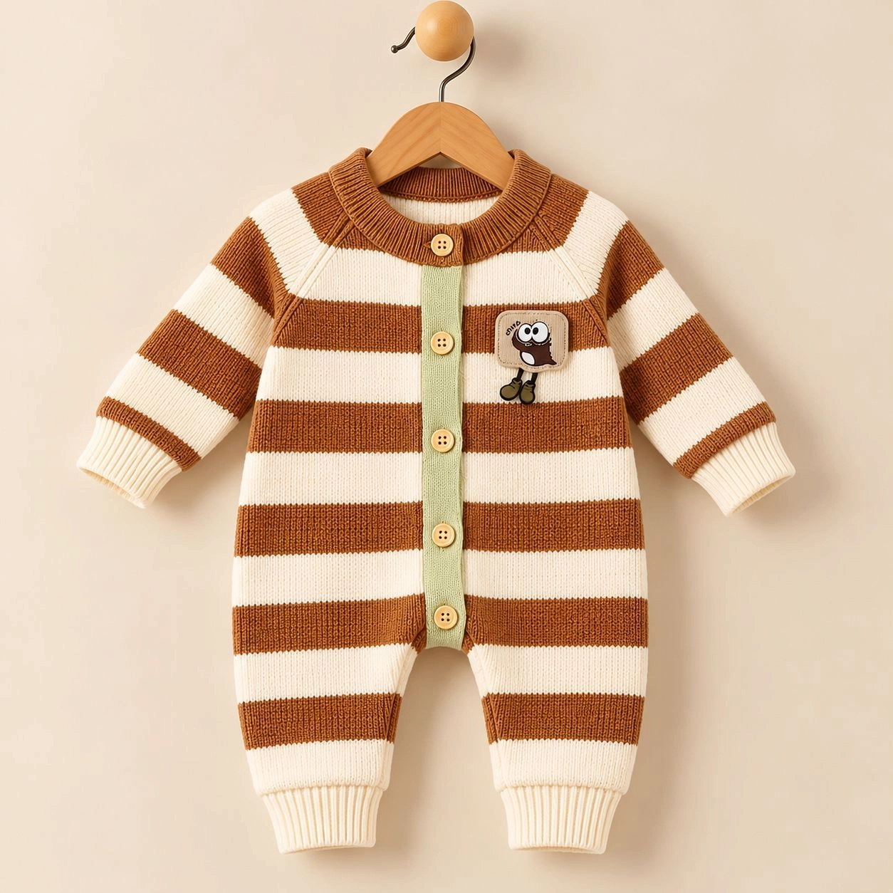 Imported Woolen Baby Rompers Bear(brown)
