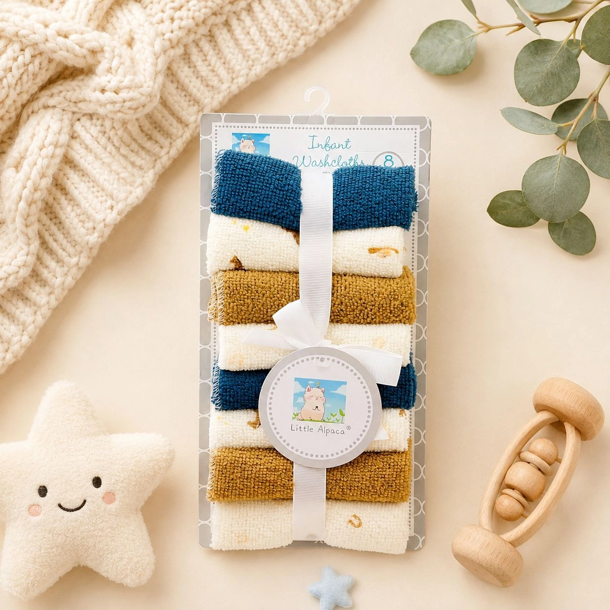 8-Piece Baby Face Towel & Washcloth Set