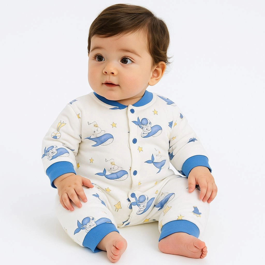 Baby Quilted Foaming Winter Rompers – Cozy & Stylish