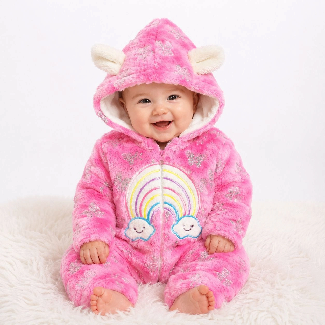 Imported Baby Fur Romper | Premium Winter Fleece Jumpsuit for Newborn