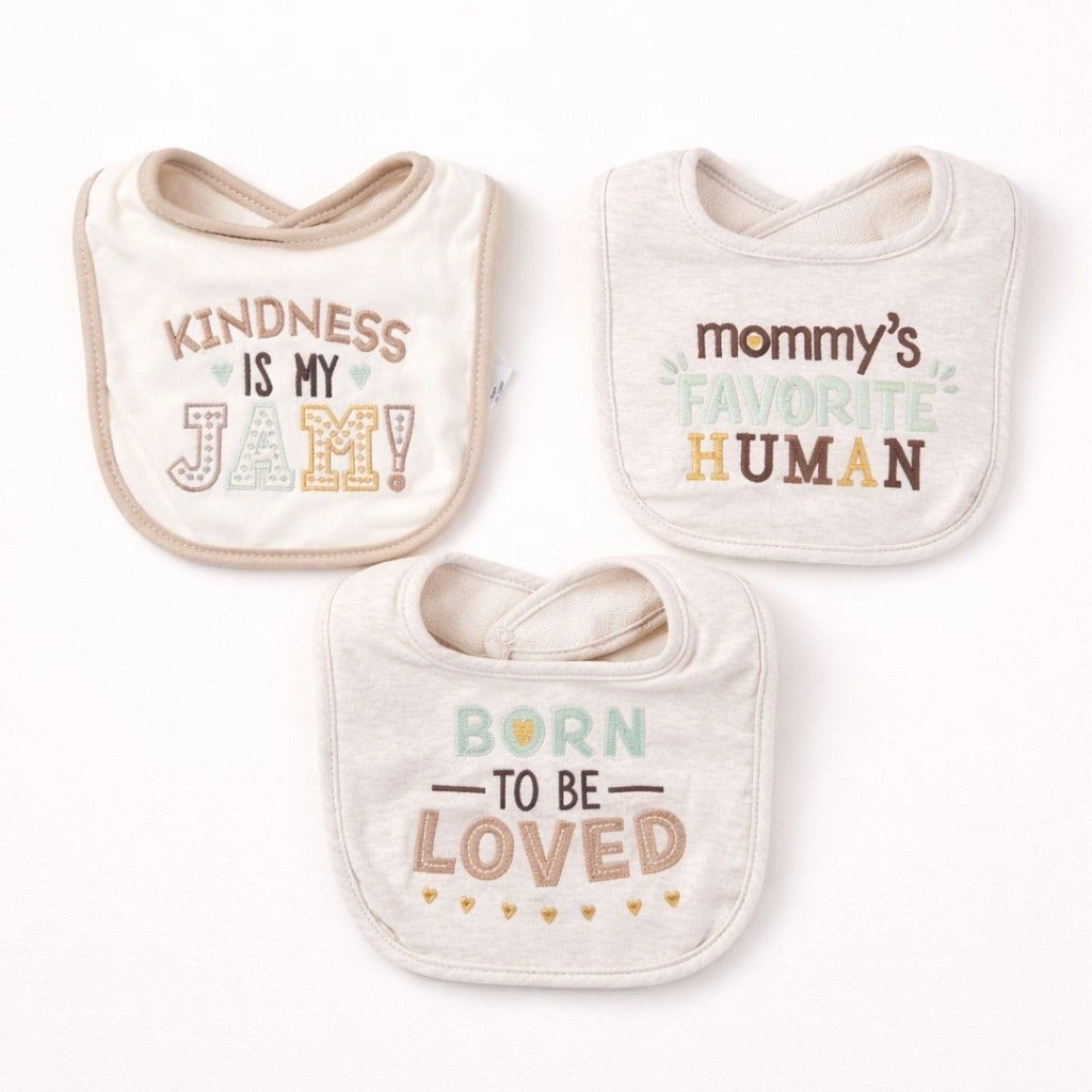 Hudson Branded Fancy Baby Bibs – Pack of 3