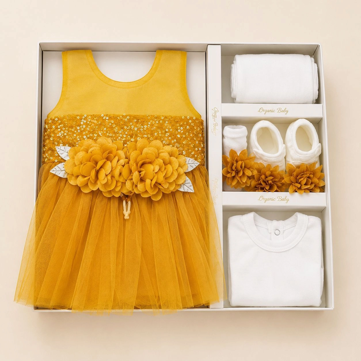 Imported Baby Girl Luxury Gift Box Set – Premium Newborn & Infant Dress Set