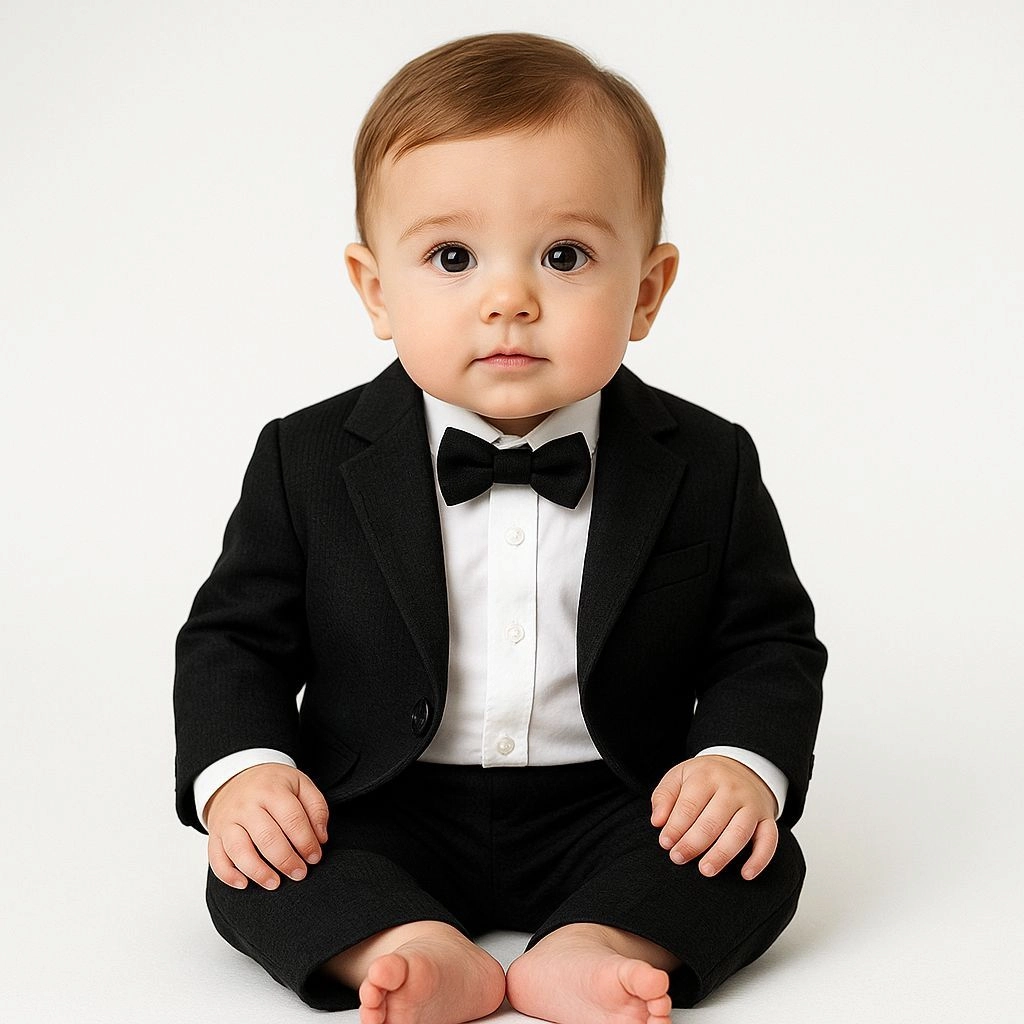 Baby 3 Pcs Tuxedo Style Outfit