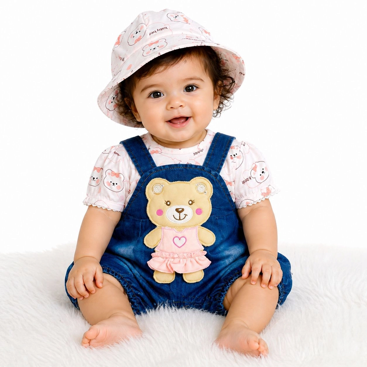 JB Baby Romper with Hat– Elegant & Cozy Collection(pink)
