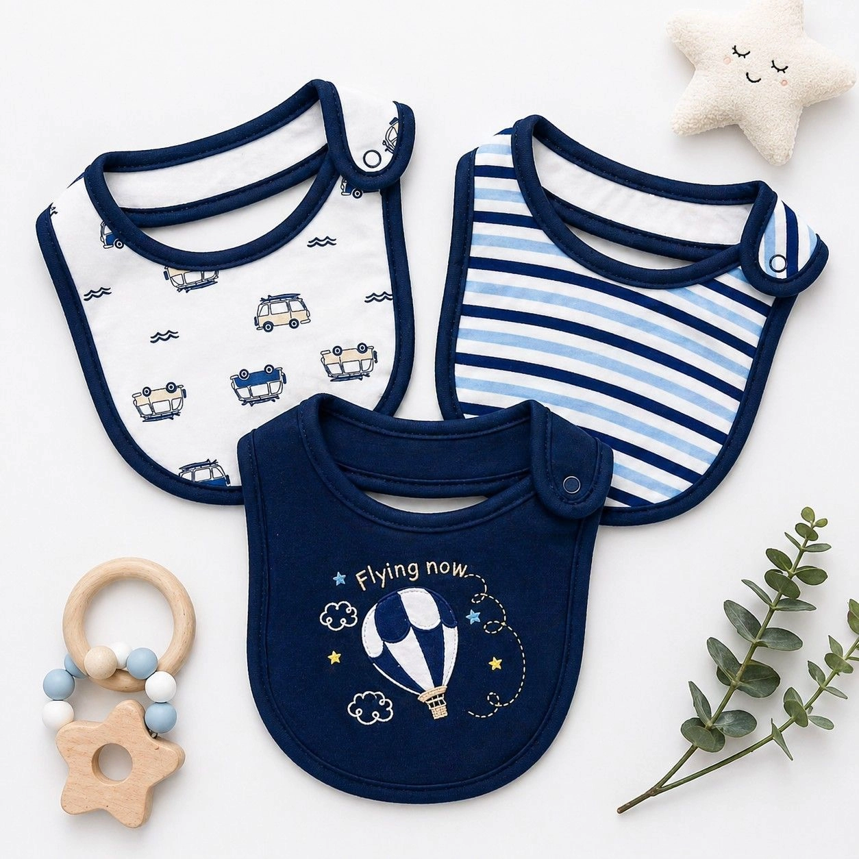 Set of 3 Baby Bibs Collection
