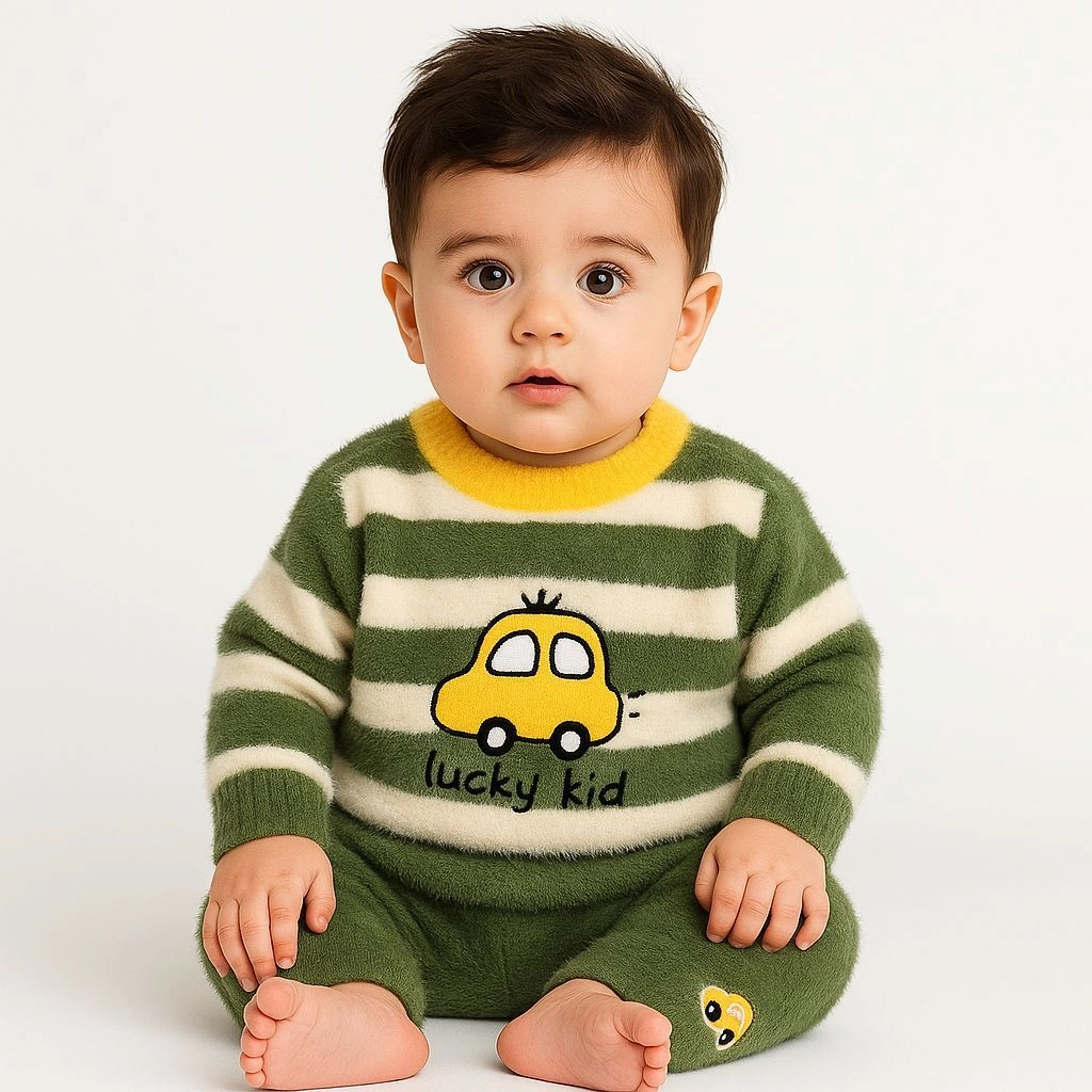 Baby Rabbit wool Pajama Suits – Winter Collection(0-3 months)❄️