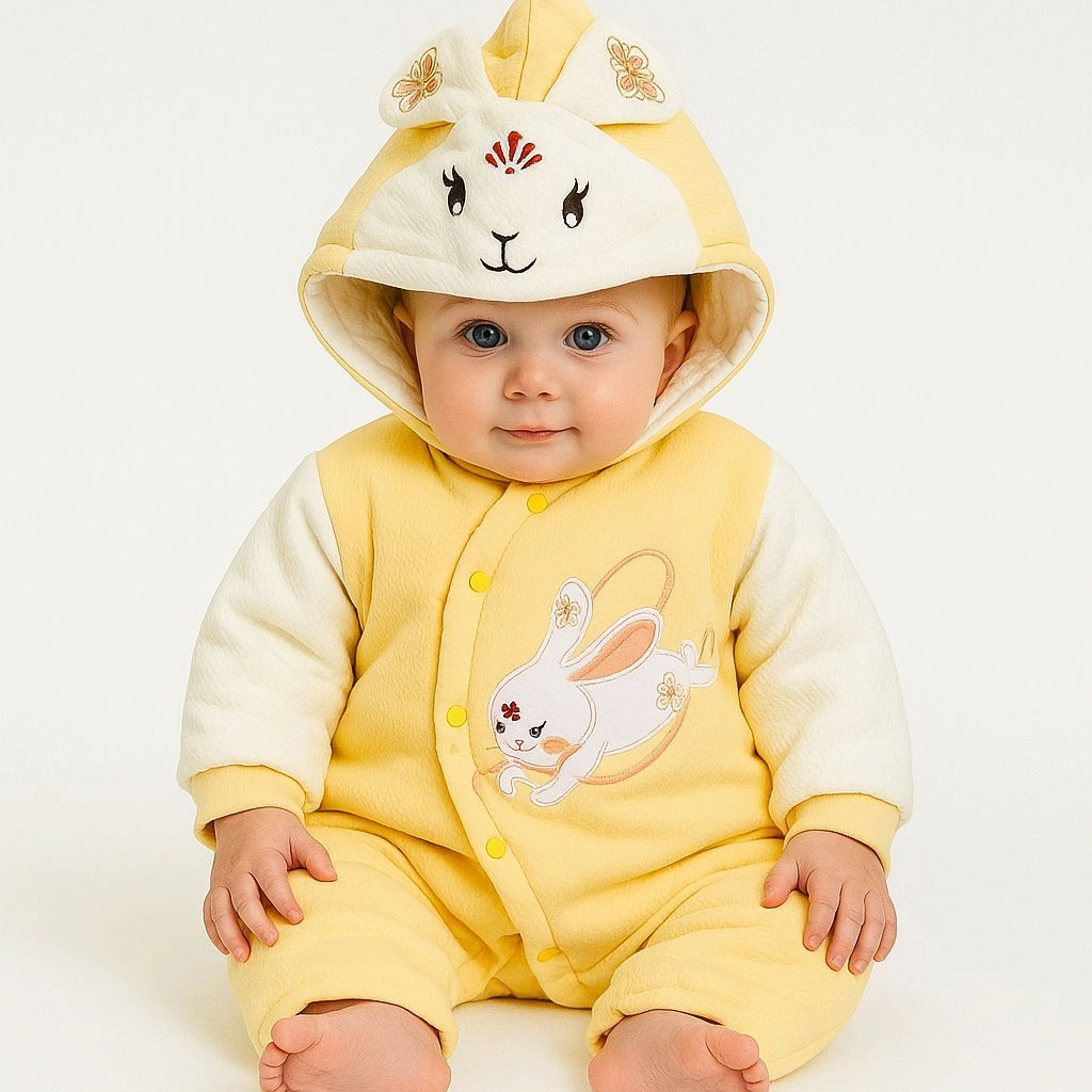 Baby Quilted Foaming Winter Rompers – Cozy & Stylish