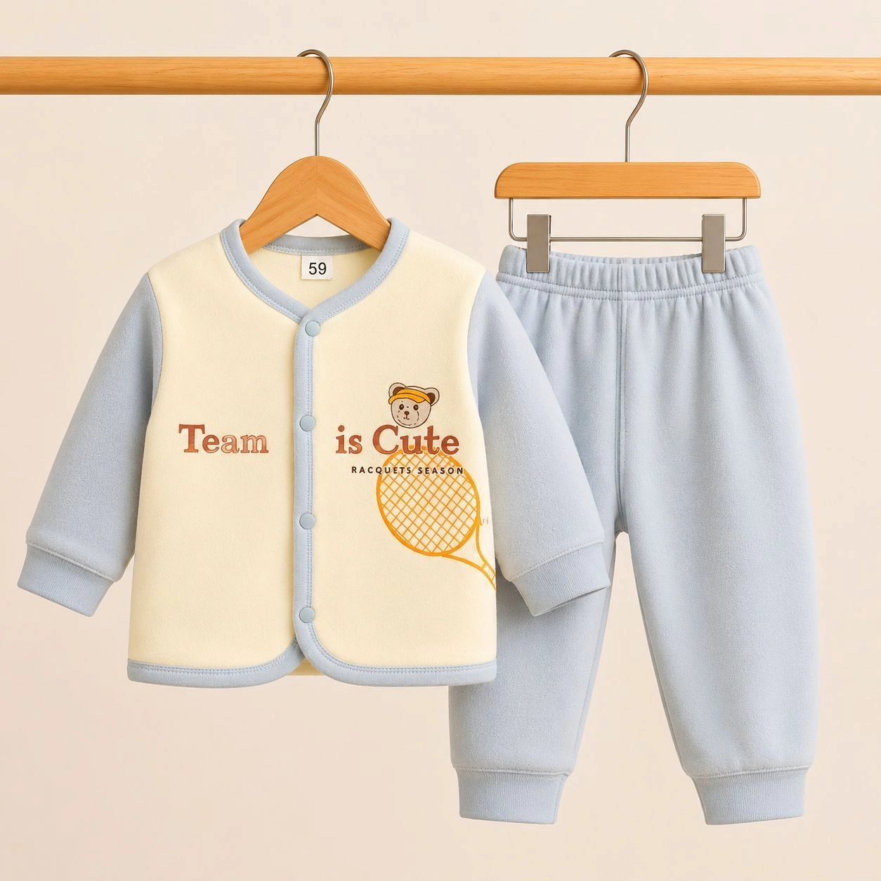 Winter Fleece 2 pc baby suits
