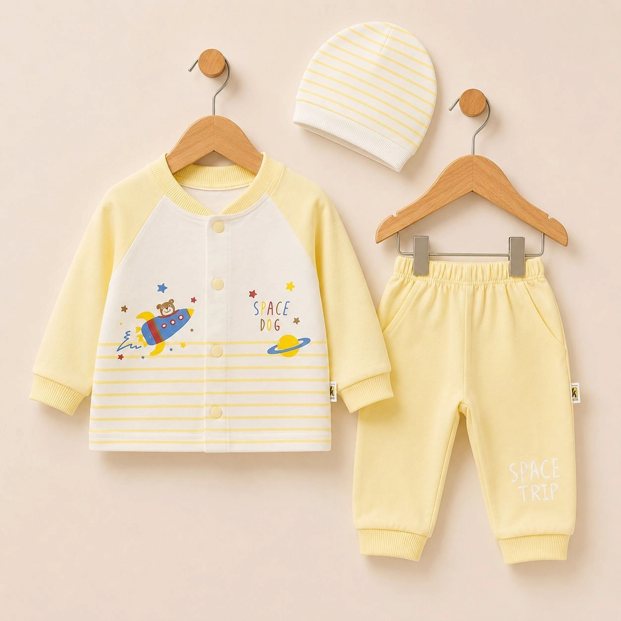 Baby Pajama Suit with Cap Bstep(0-3 months)