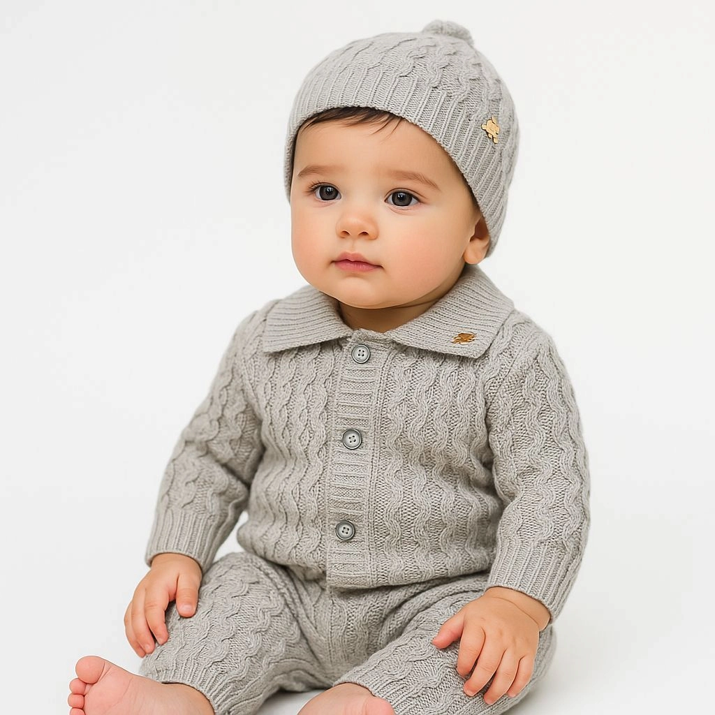 Baby Woolen Hooded Rompers(0-6 months)