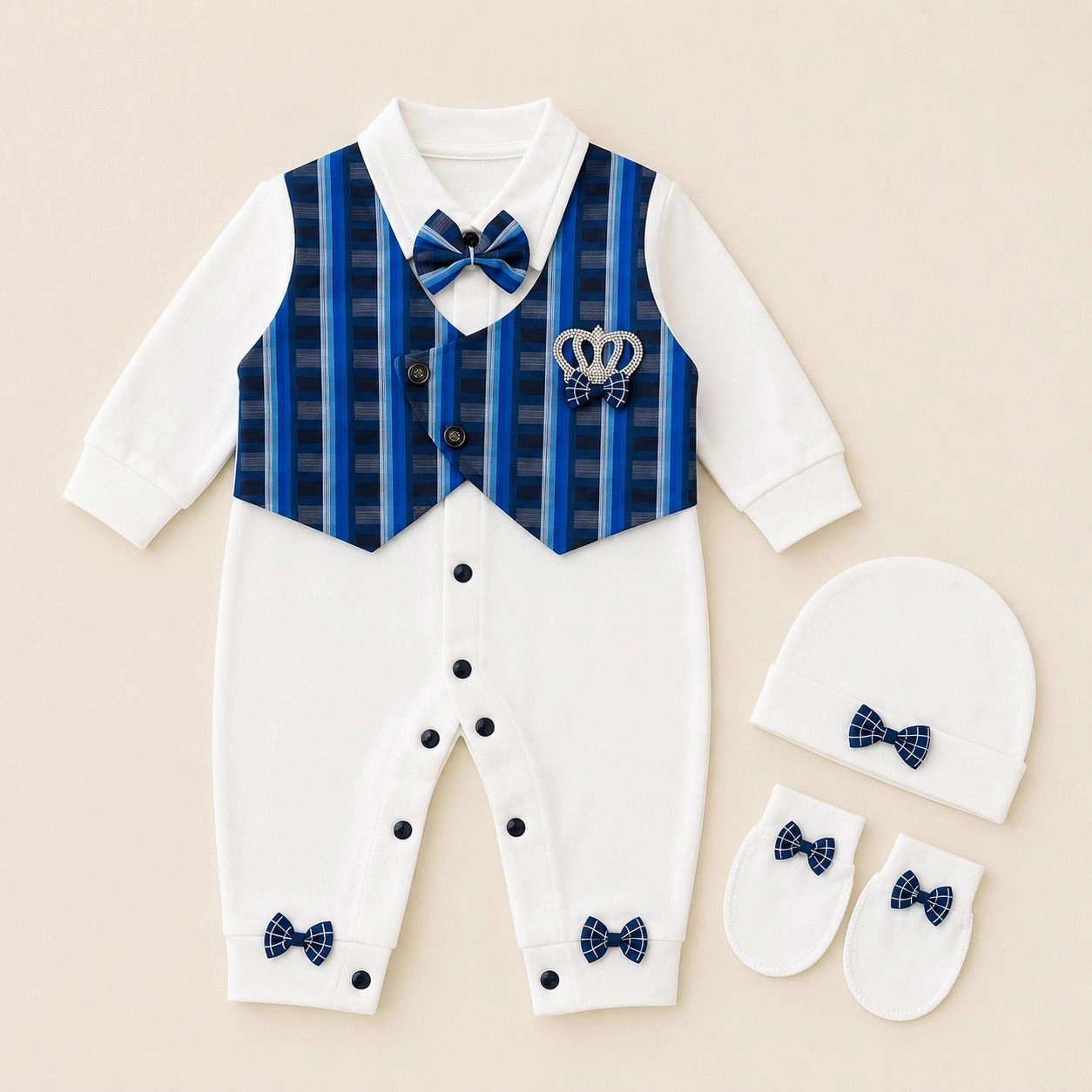 Fancy crown Romper set (WNB)