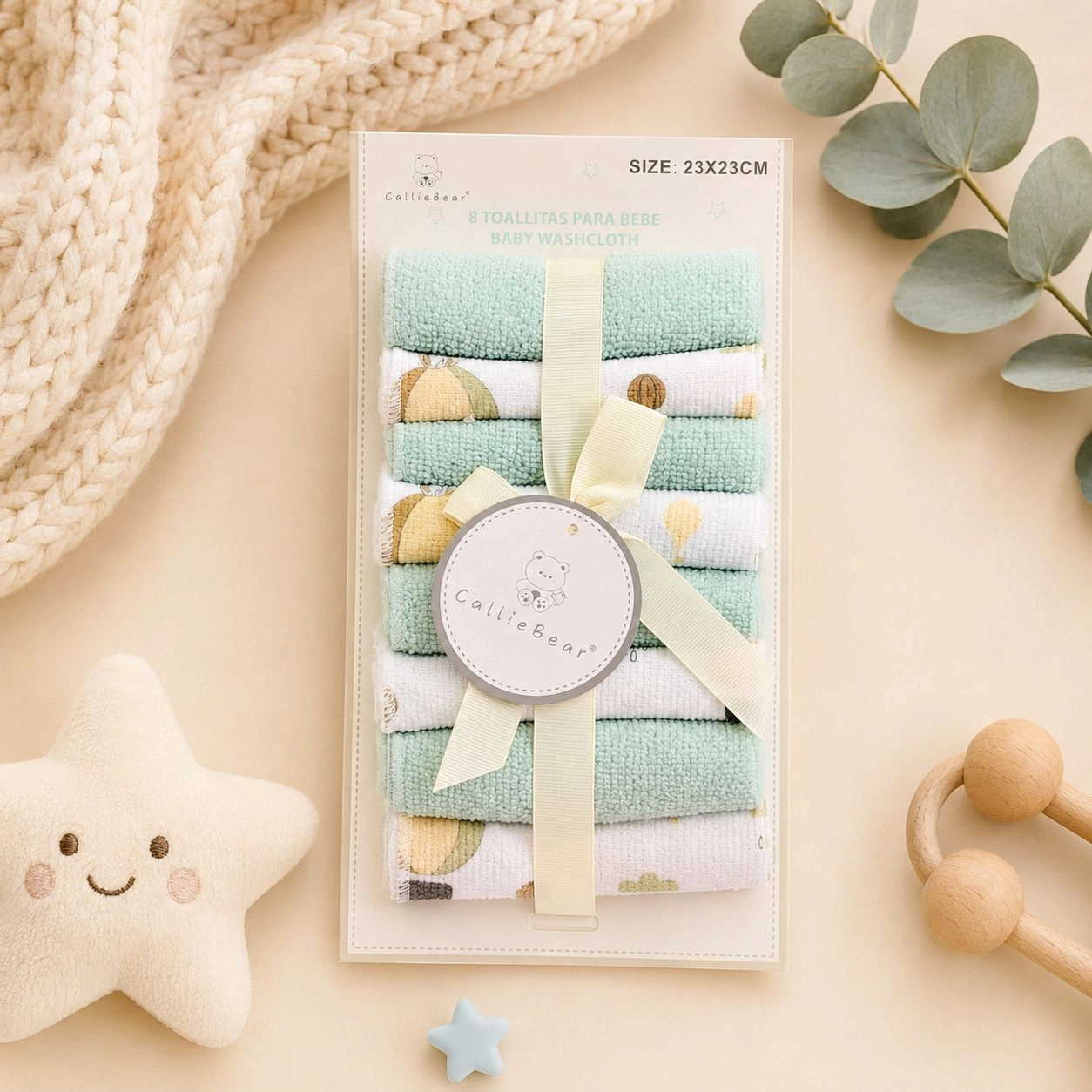 8-Piece Baby Face Towel & Washcloth Set