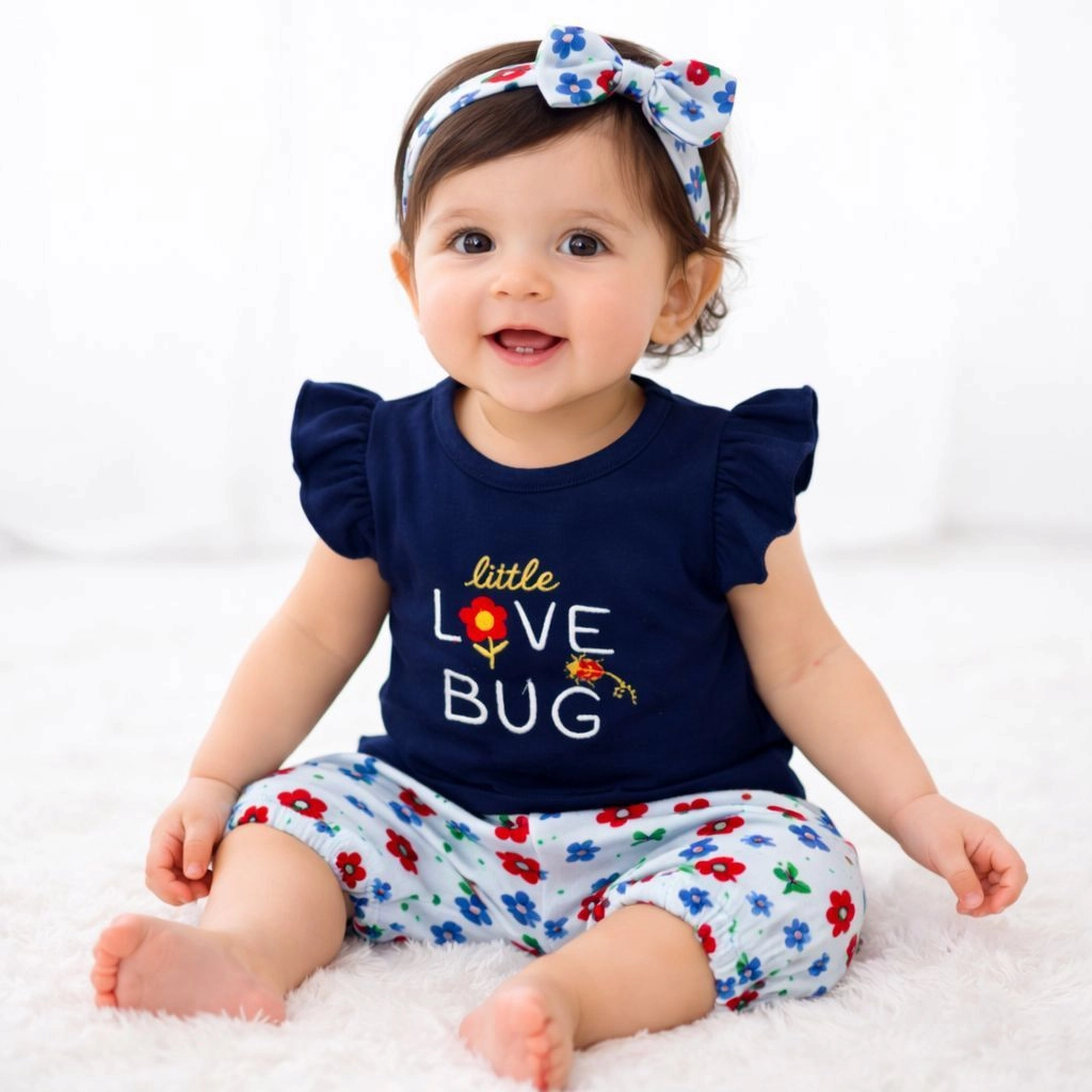 Baby Niker Shirt with hair band