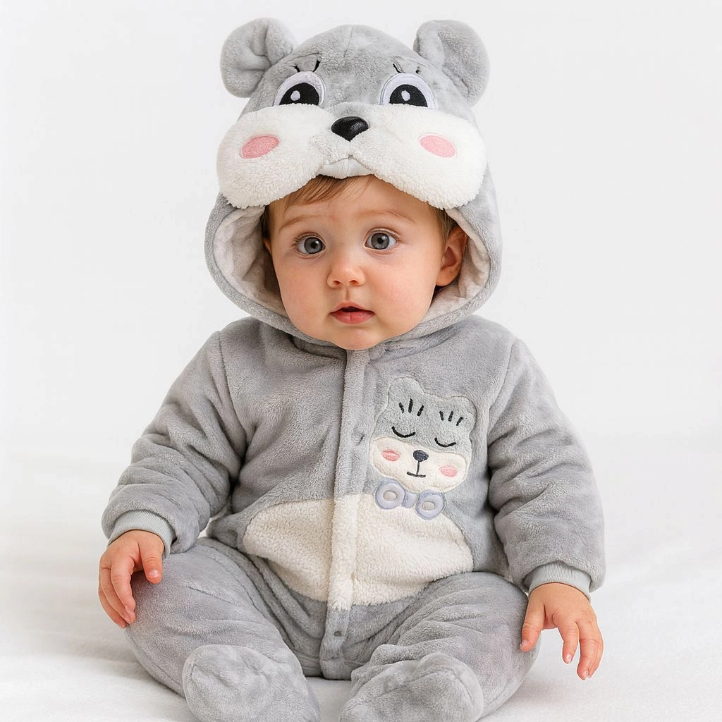 Baby Quilted Foaming Winter Rompers – Cozy & Stylish