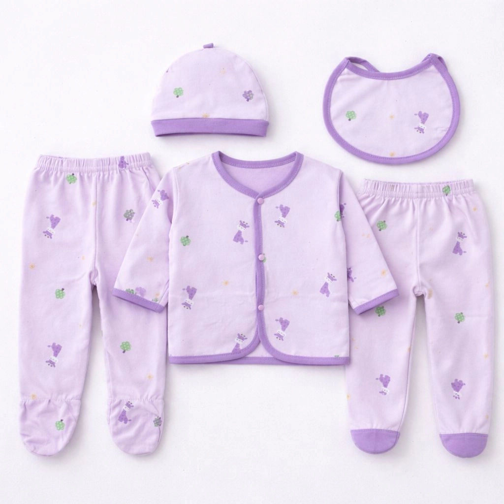 Baby 5 Pcs Starter Set Dresses Blended