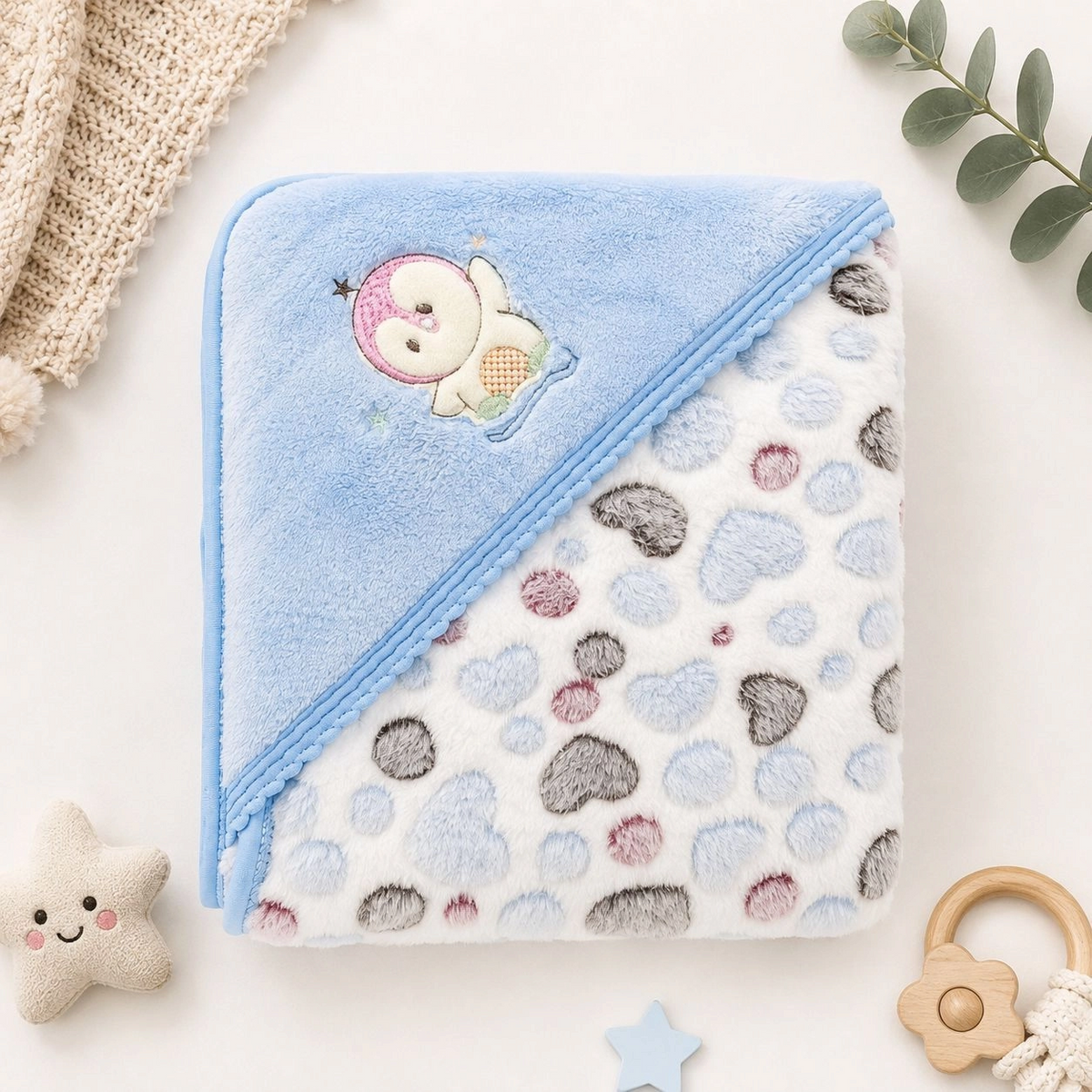 Baby Hooded Fleece Wrapping Sheets