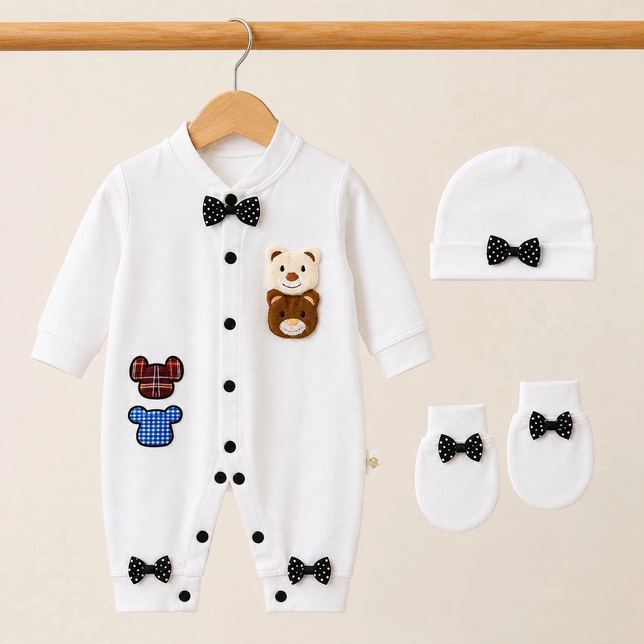 3 Pc Baby Teddy Rompers Collection