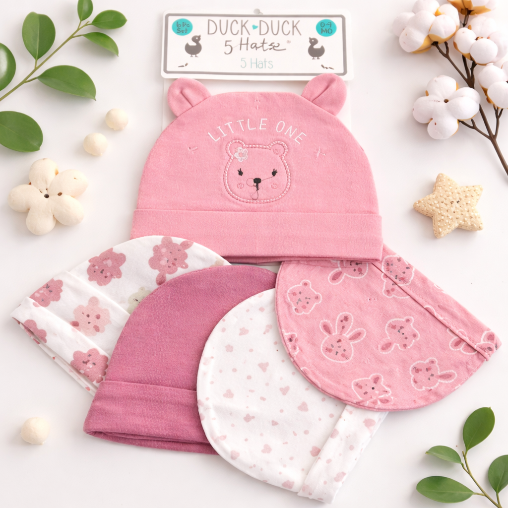 Hudson Baby Summer Caps – Pack of 5 | Unisex Collection