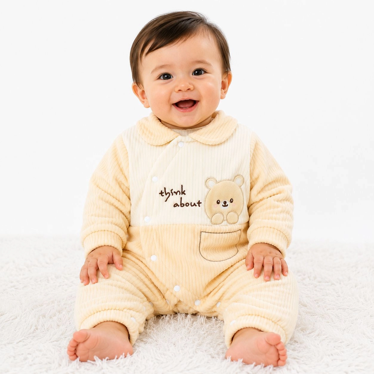 Baby Quilted Foaming Winter Rompers – Cozy & Stylish