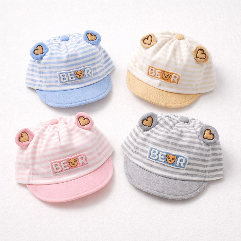 Baby P-Cap Style Cotton Caps(0-6 months)