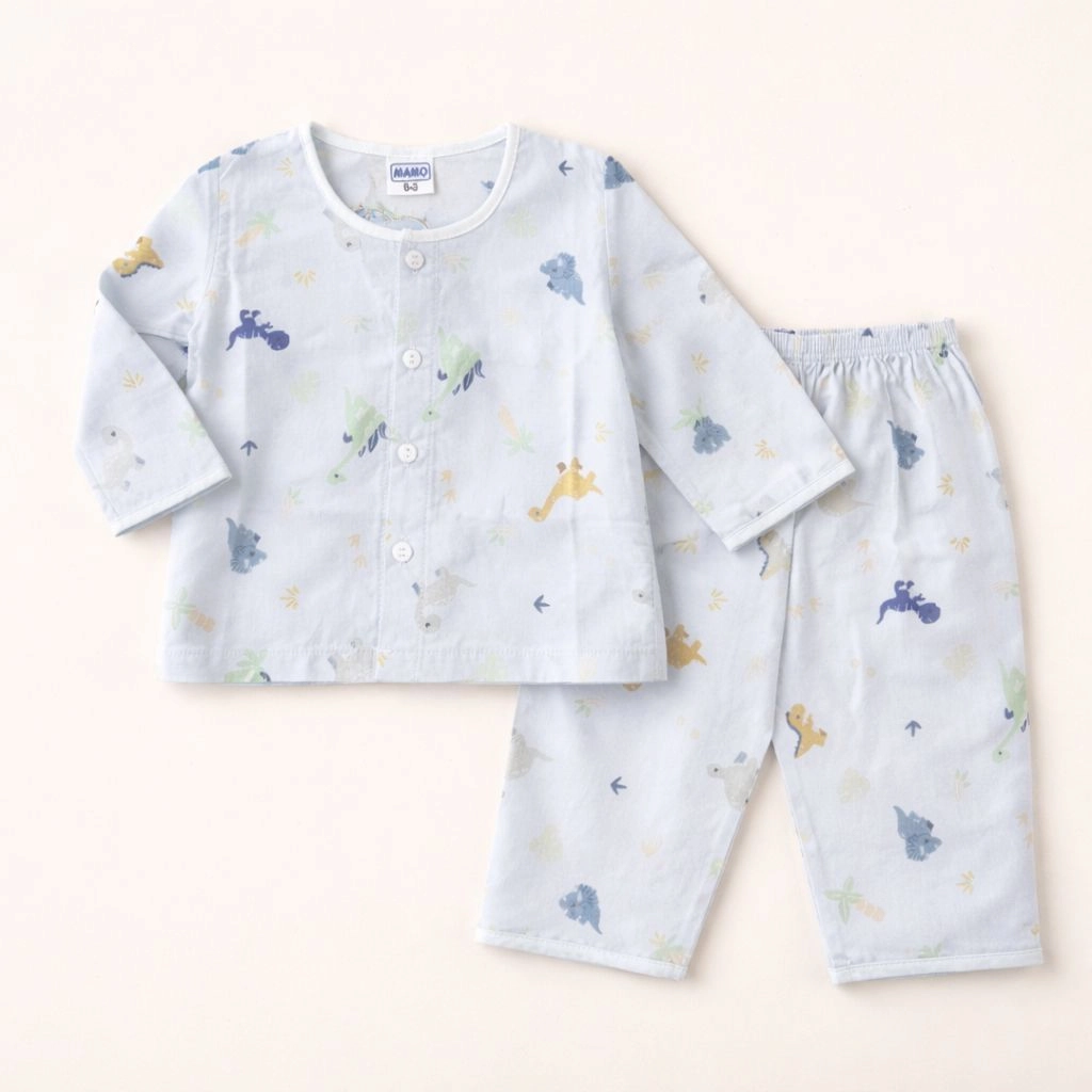MAMO Branded 100% Cotton pajama suit(Blue)