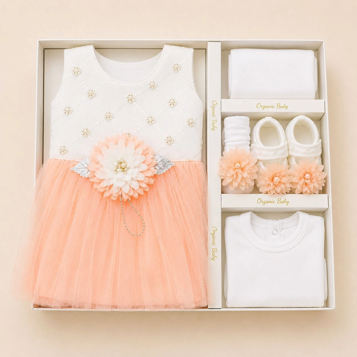 Imported Baby Girl Luxury Gift Box Set – Premium Newborn & Infant Dress Set