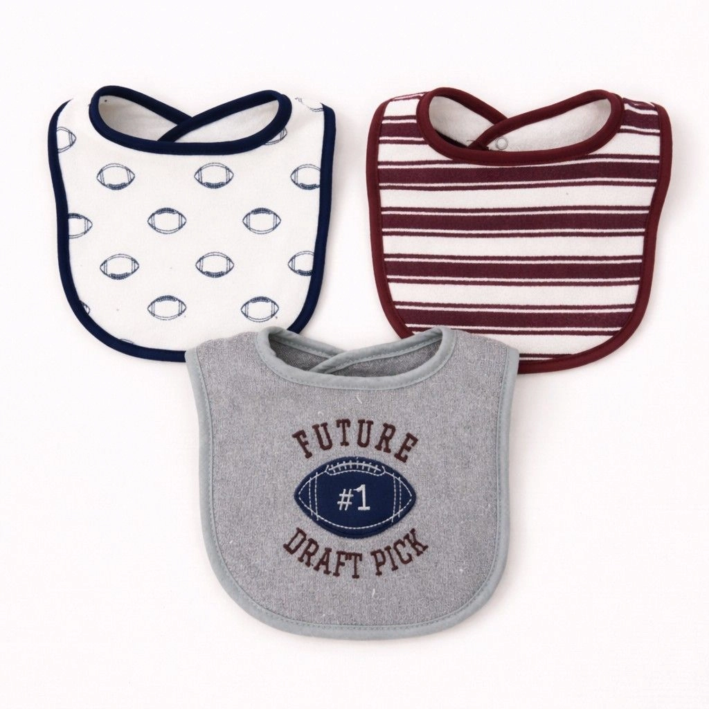 Hudson Branded Fancy Baby Bibs – Pack of 3