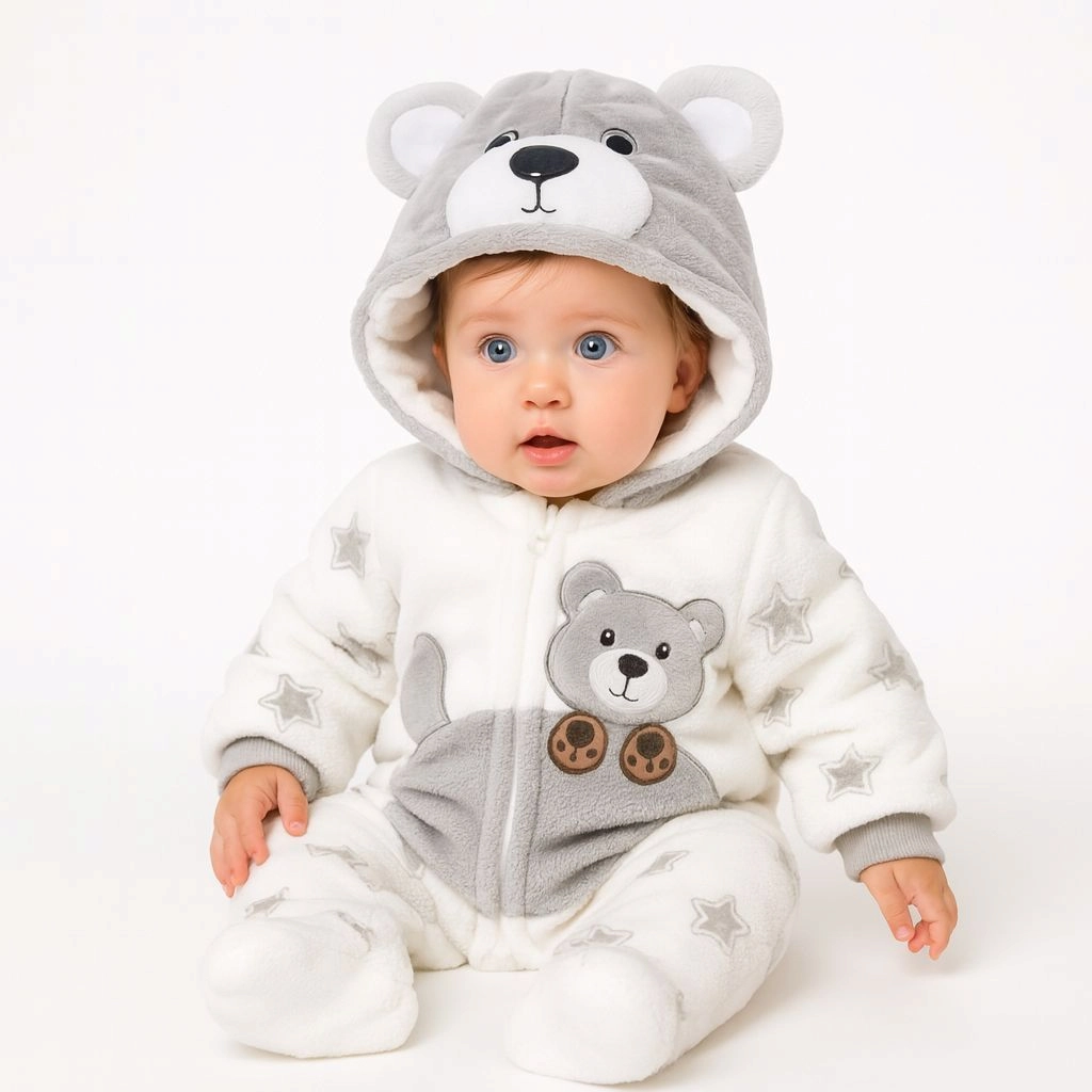 Baby Quilted Foaming Winter Rompers – Cozy & Stylish